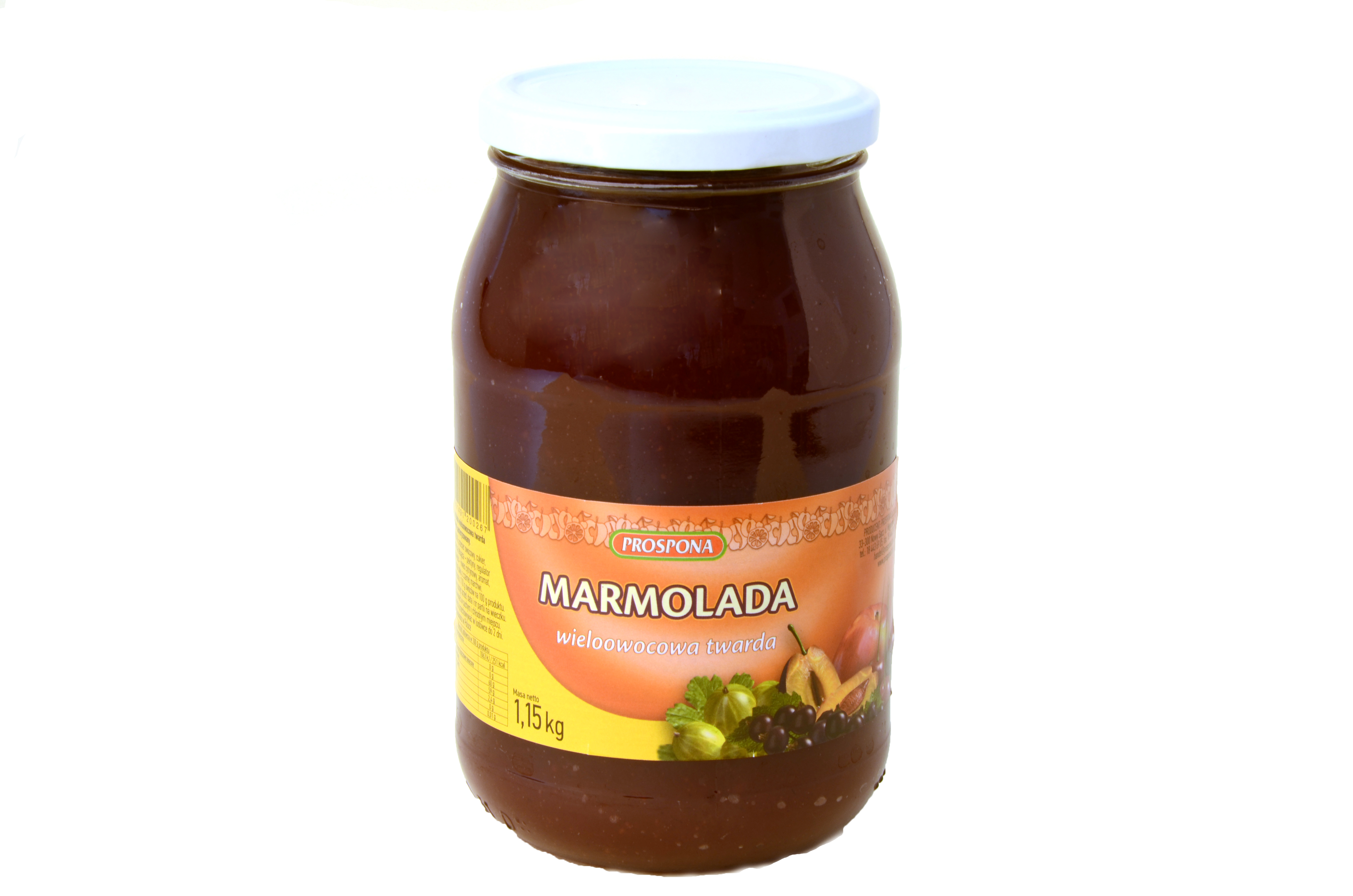 Prospona Marmolada Wieloowocowa Twarda 1,15 Kg