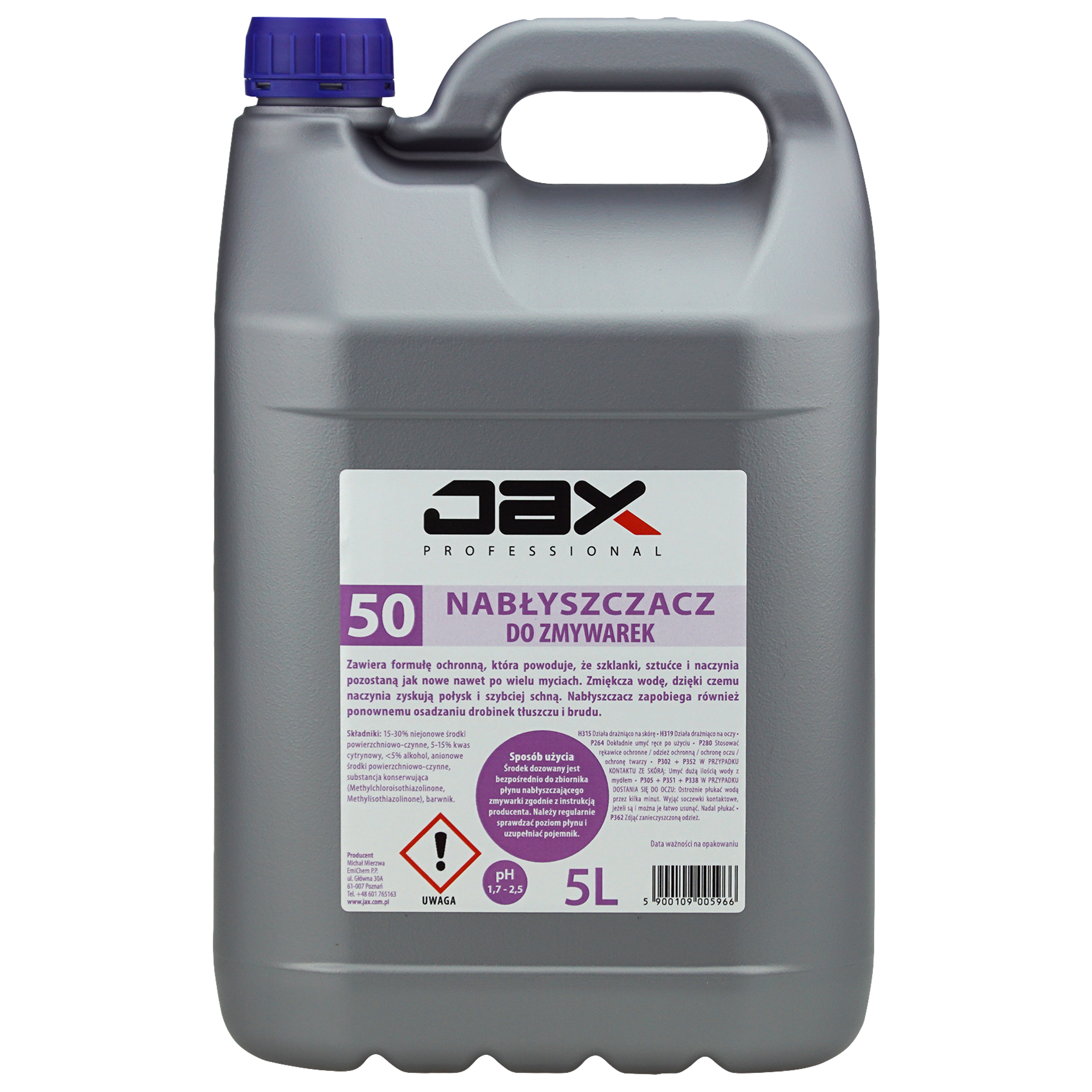 Jax Professional Nabłyszczacz Do Zmywarek „50” 5L
