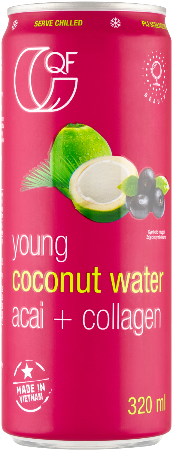 Kaucja Quality Food Woda Kokosowa Z Acai 320Ml