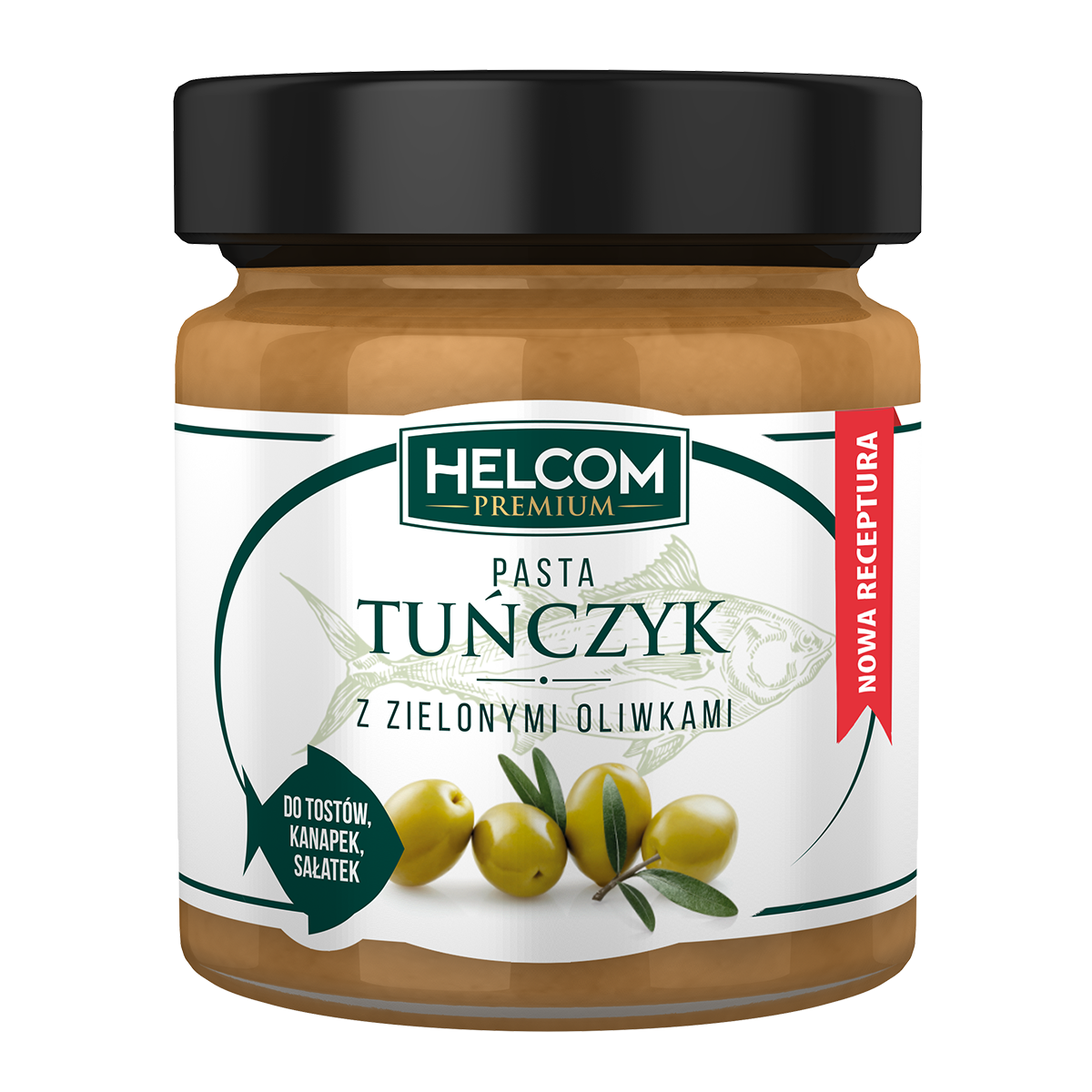 Pasta Tuńczyk Z Zielonymi Oliwkami 180 G Helcom Premium