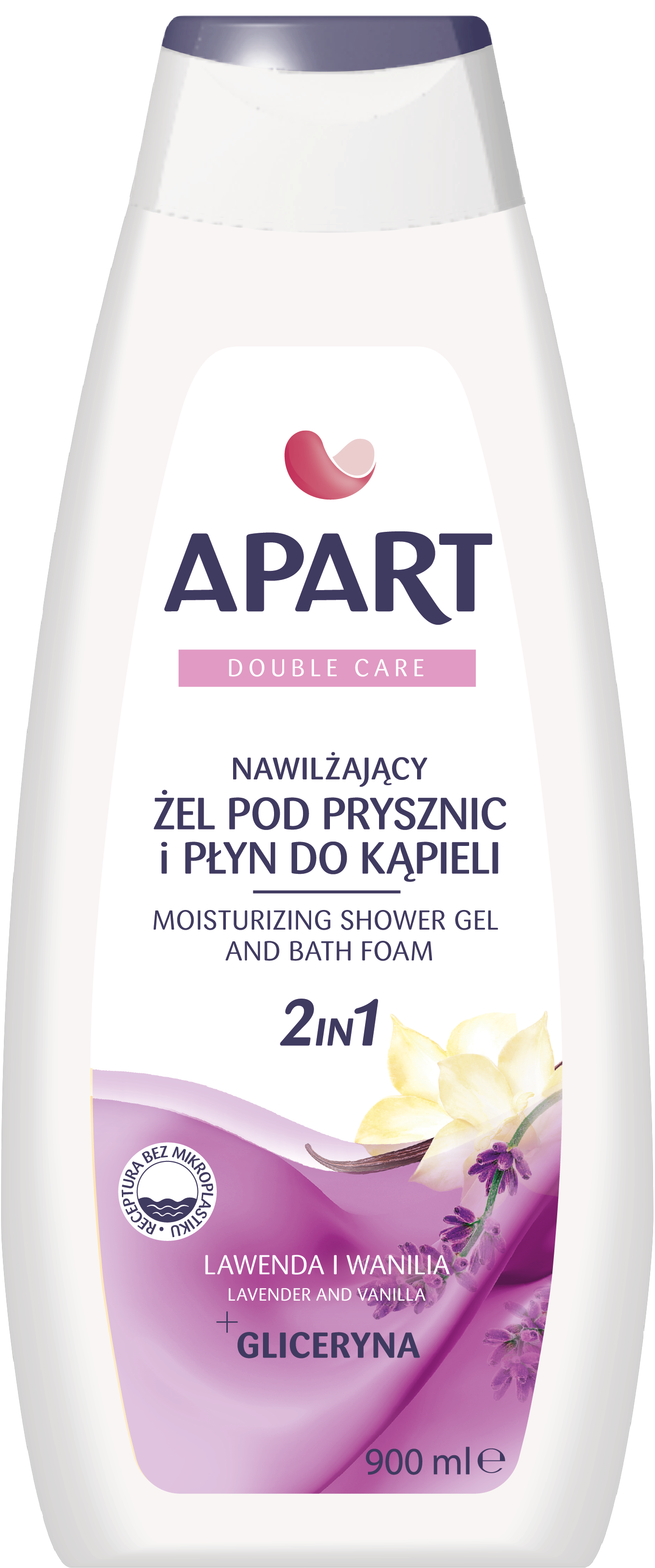 Apart Double Care Nawilżający Żel Pod Prysznic I Płyn Do Kąpieli 2W1 Lawenda I Wanilia 900Ml
