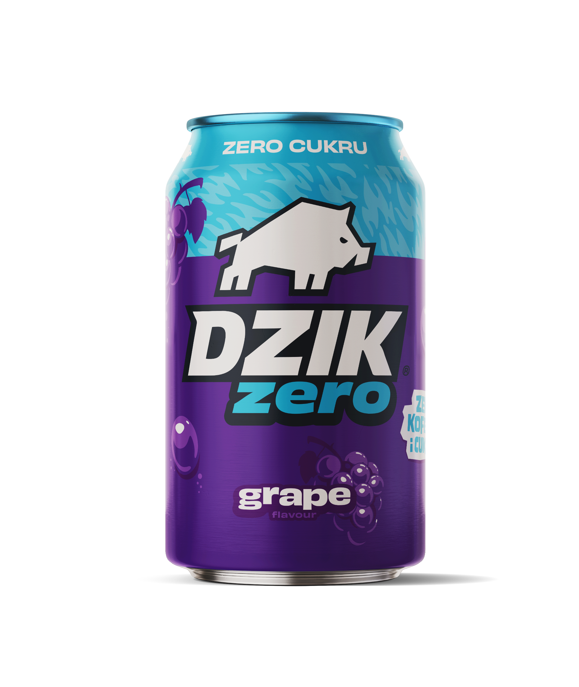 Dzik Zero Grape 330 Ml - Napój Gazowany