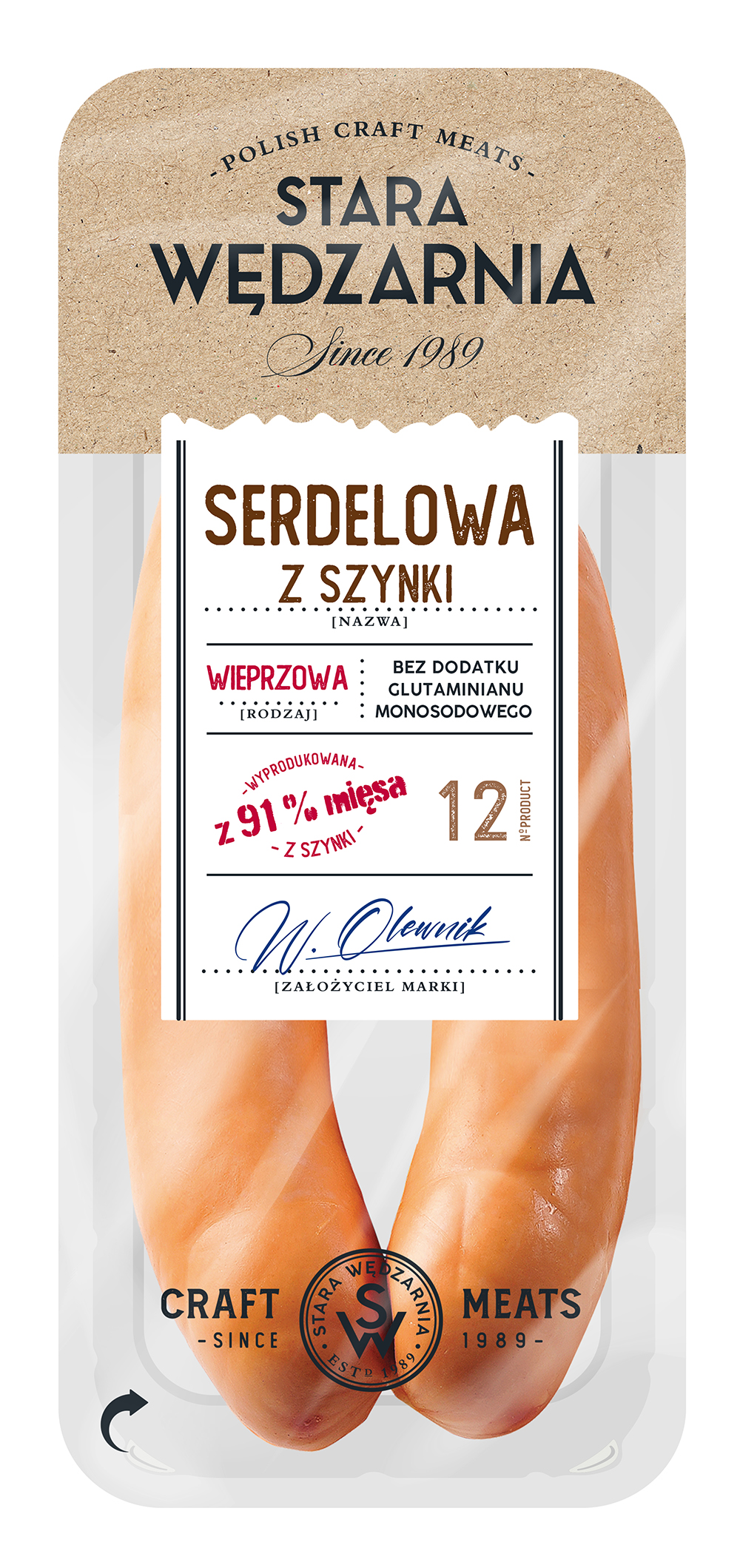 Serdelowa Z Szynki Wieprzowa 240 G Stara Wędzarnia