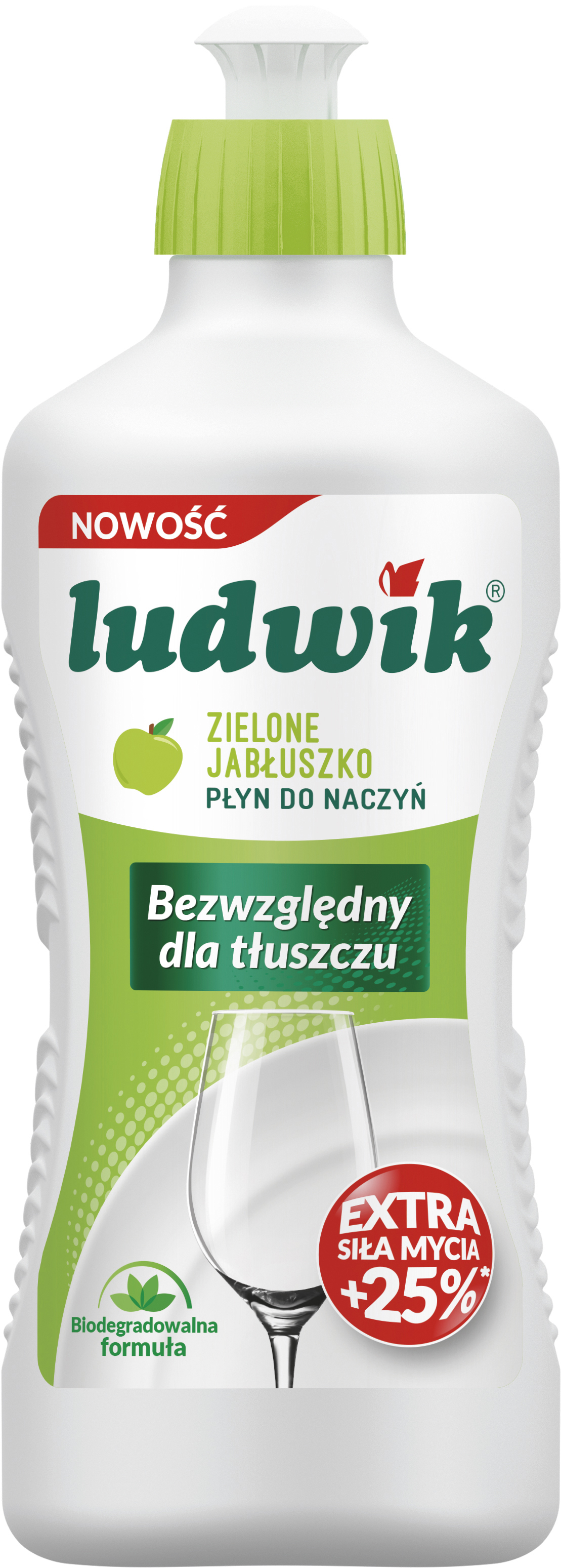 Ludwik Płyn Do Mycia Naczyń 450G - Zielone Jabłuszko