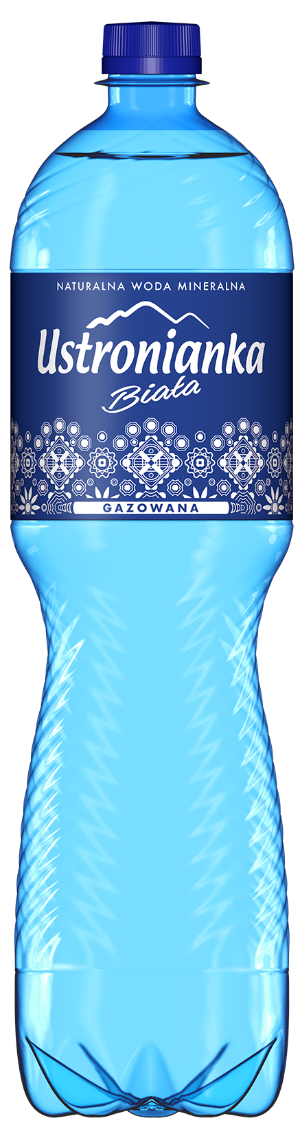 Ustronianka Biała Naturalna Woda Mineralna Gazowana 1,5L Kaucja