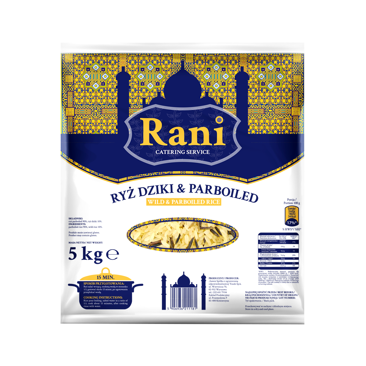 Rani Ryż Dziki&Parboiled 5Kg
