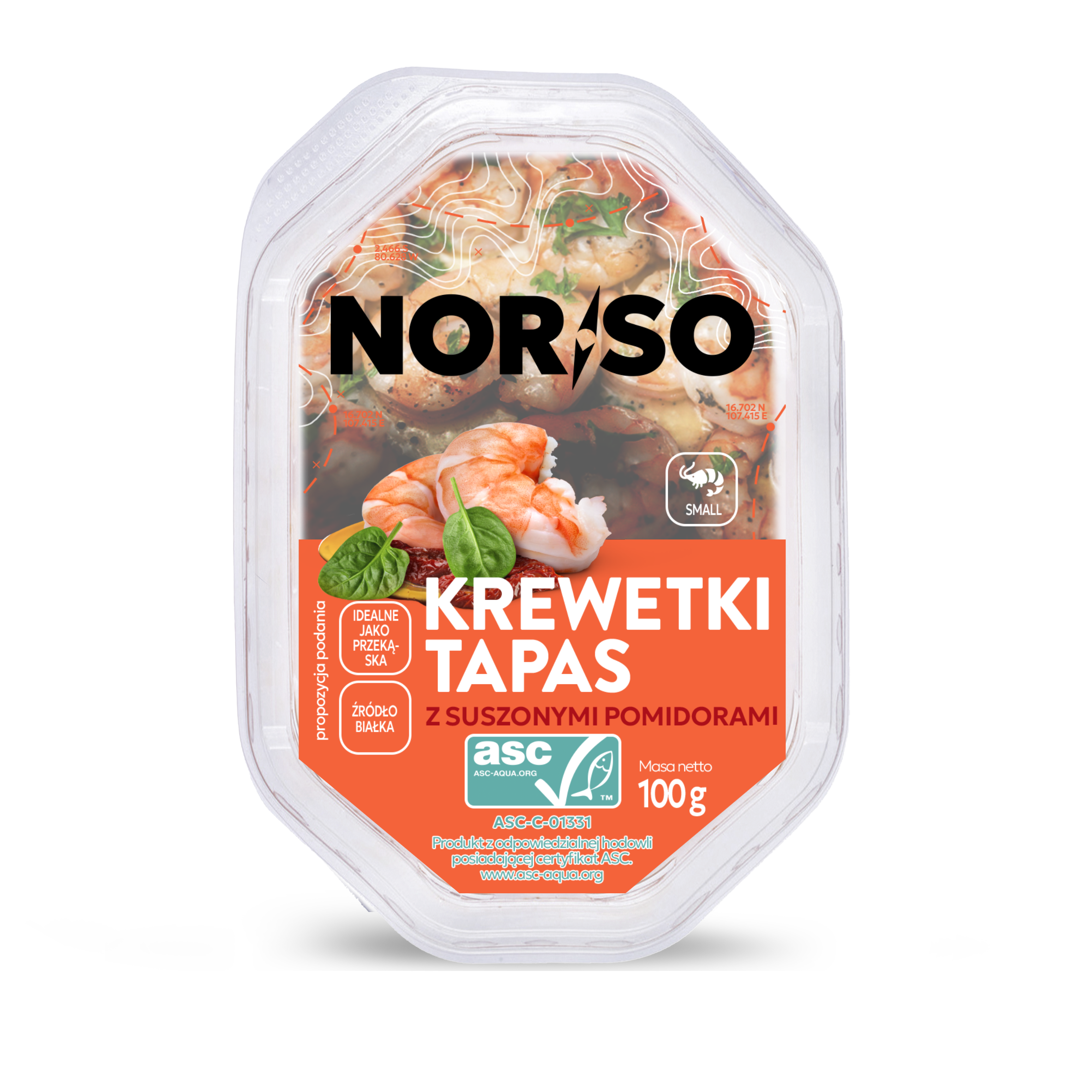 Norso Krewetki Tapas Z Suszonymi Pomidorami 100G