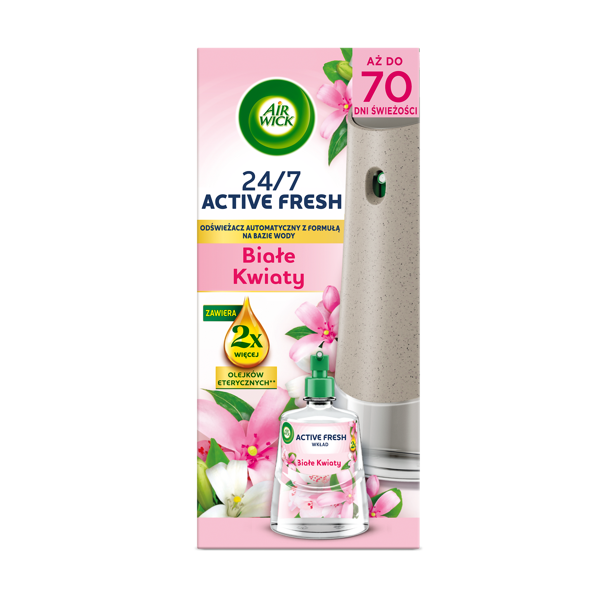 Air Wick Active Fresh Białe Kwiaty/ Jasmine Boquet 228 Ml Komplet
