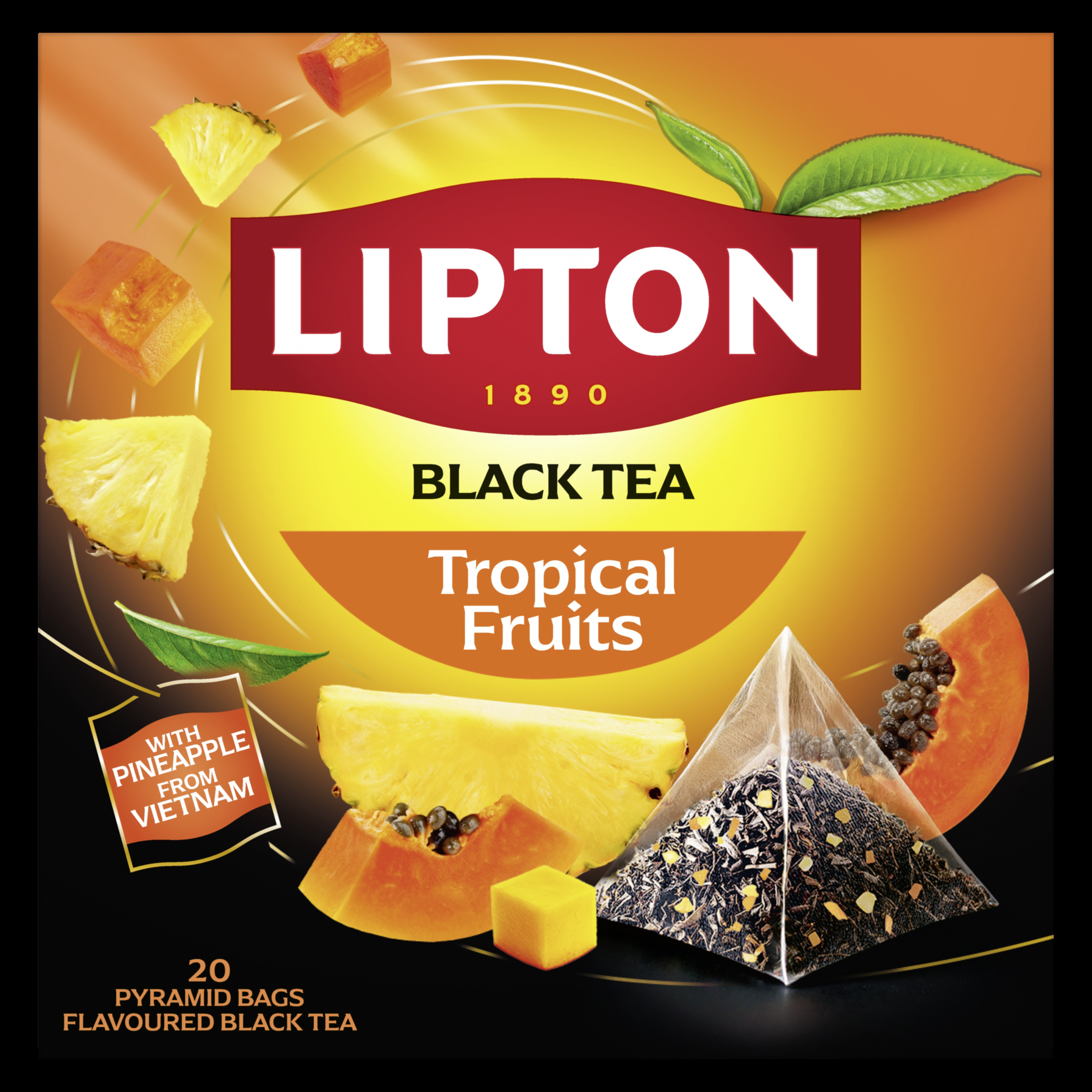 Lipton Herbata Czarna Owoce Tropikalne 20 Tb