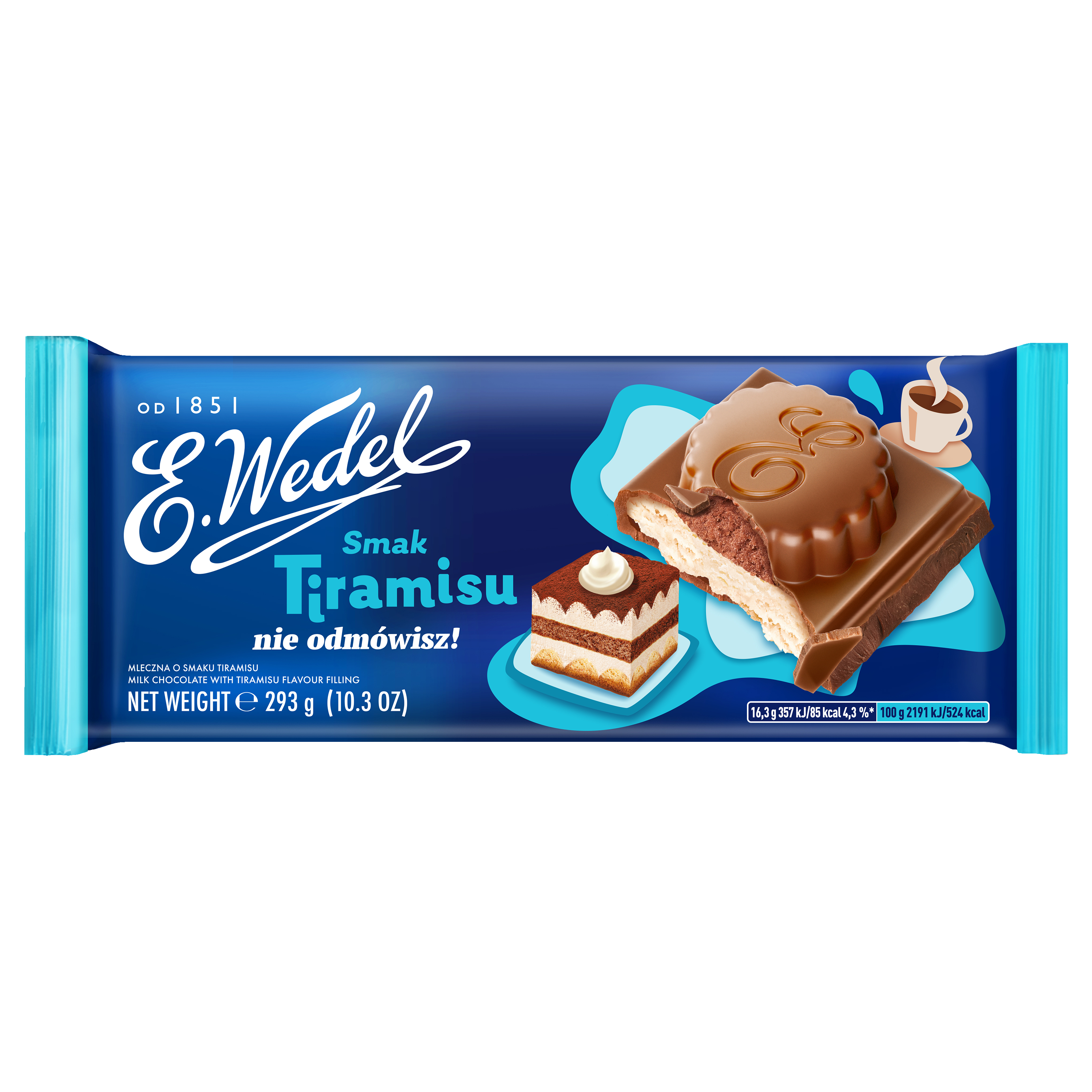 E.Wedel Czekolada Mleczna O Smaku Tiramisu 293G