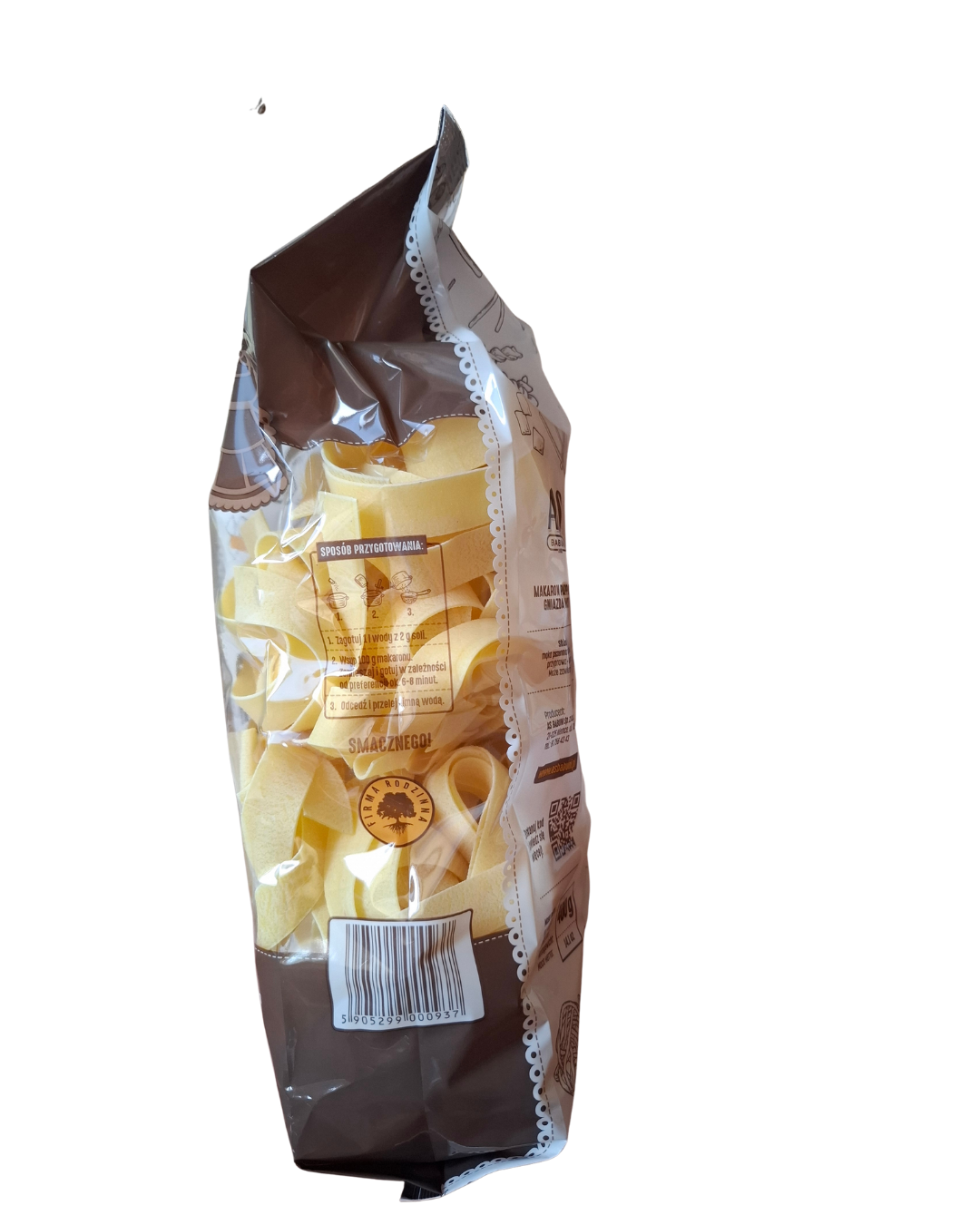 As Babuni Makaron Pappardelle Gniazda Wstęgi 400G