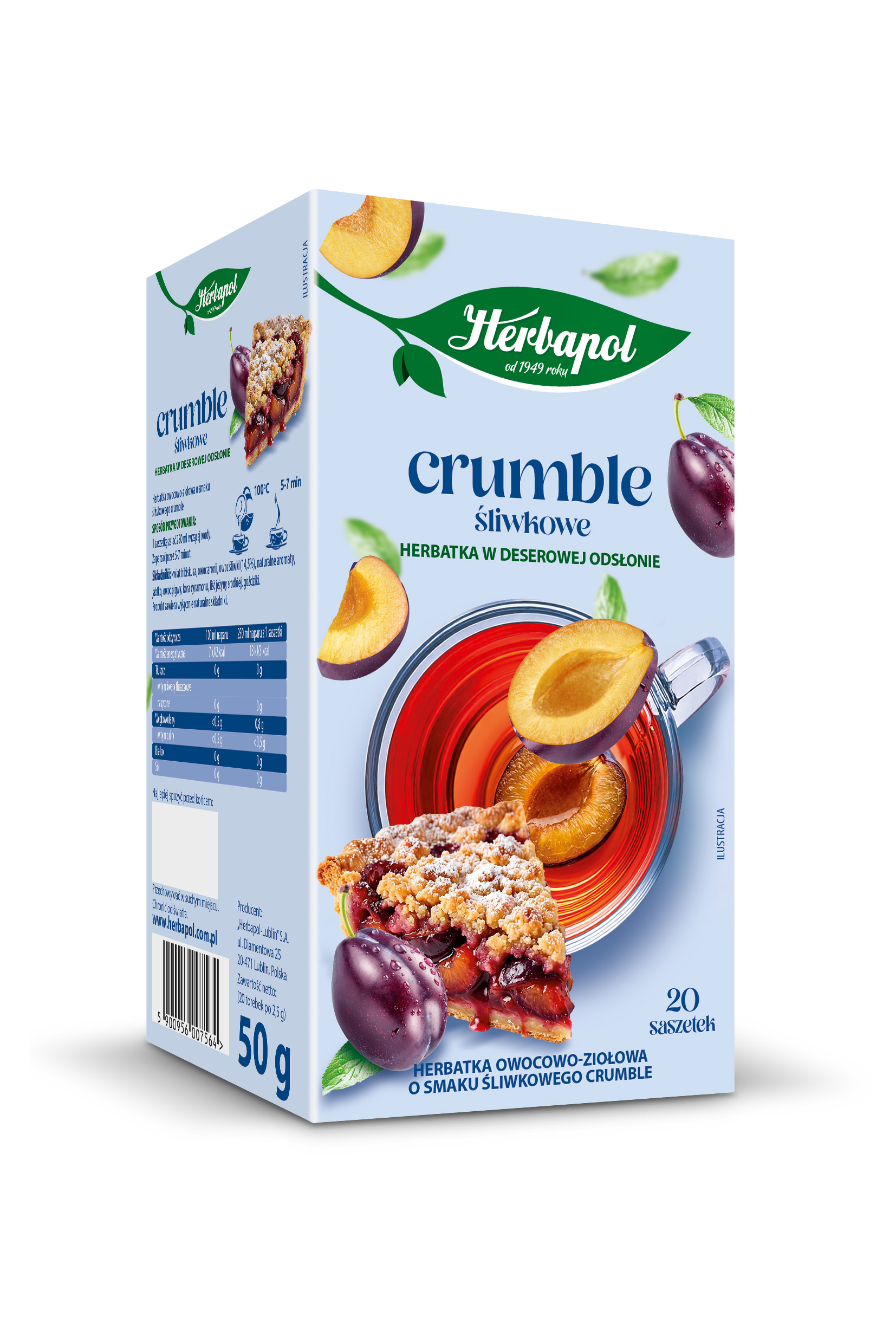 Herbapol Śliwkowe Crumble 20X2,5G