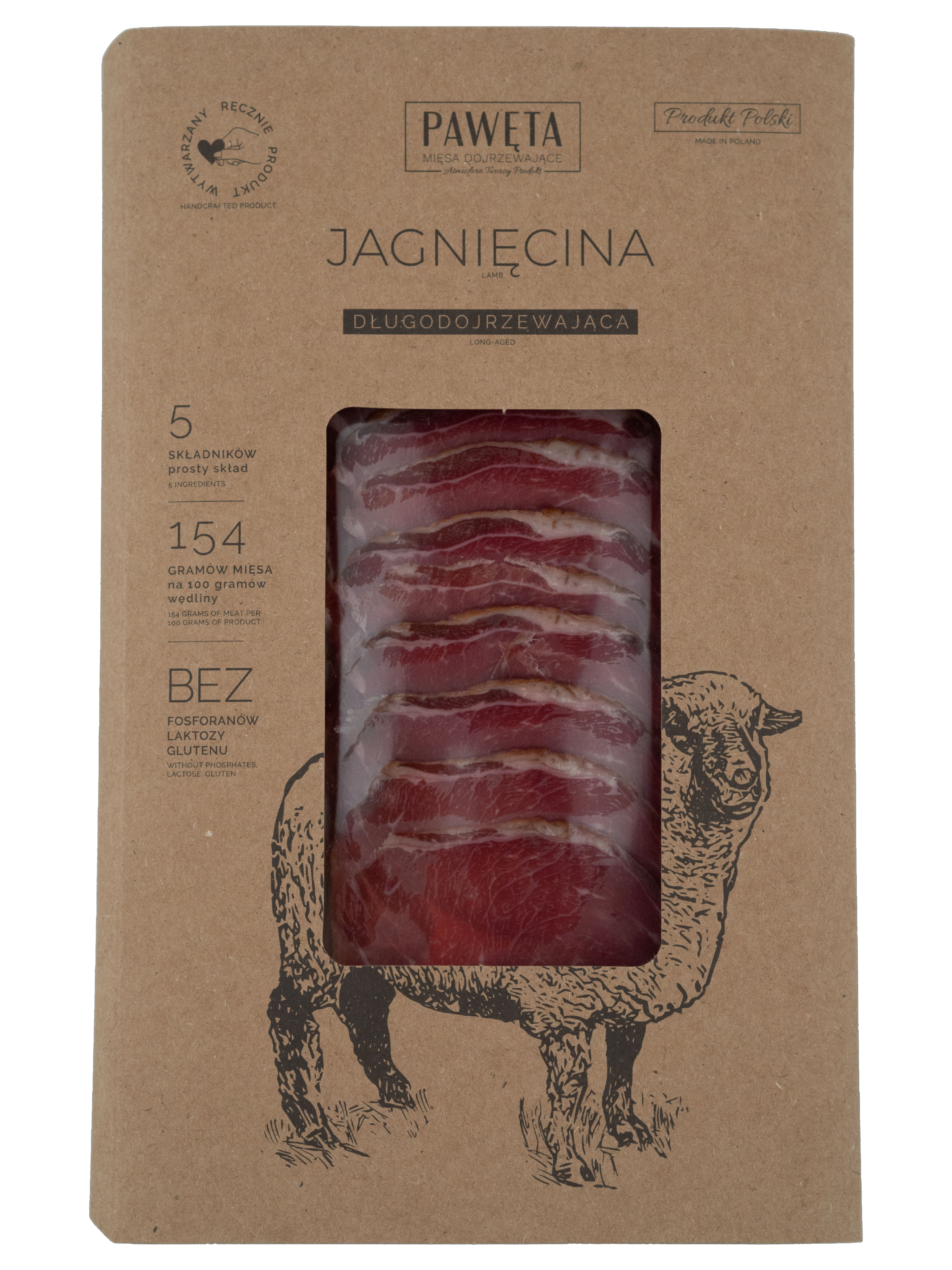 Pawęta Jagnięcina Dojrzewająca Plastry 65 G