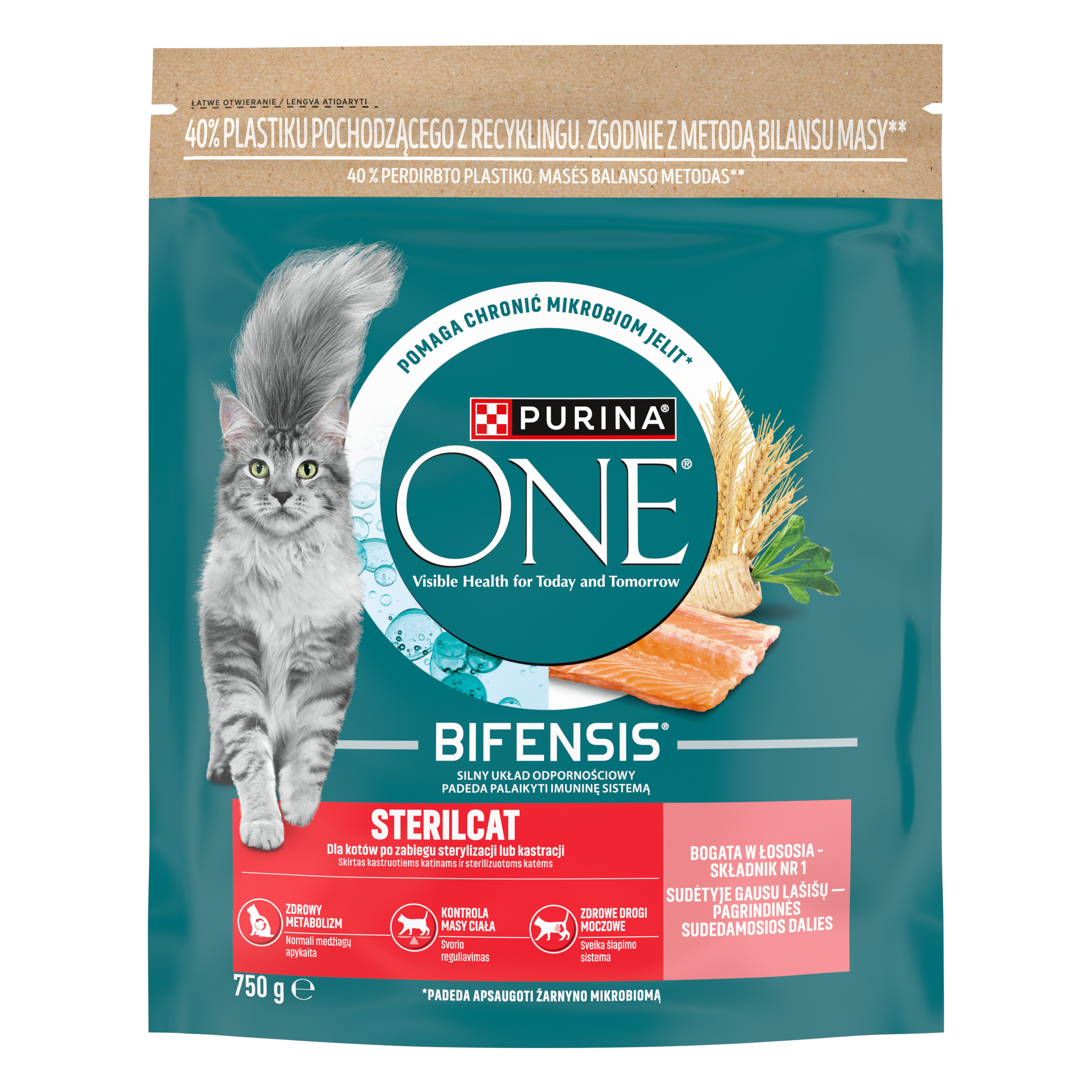 Purina One Sterilcat Bogata W Łososia I Pszenicę 750 G