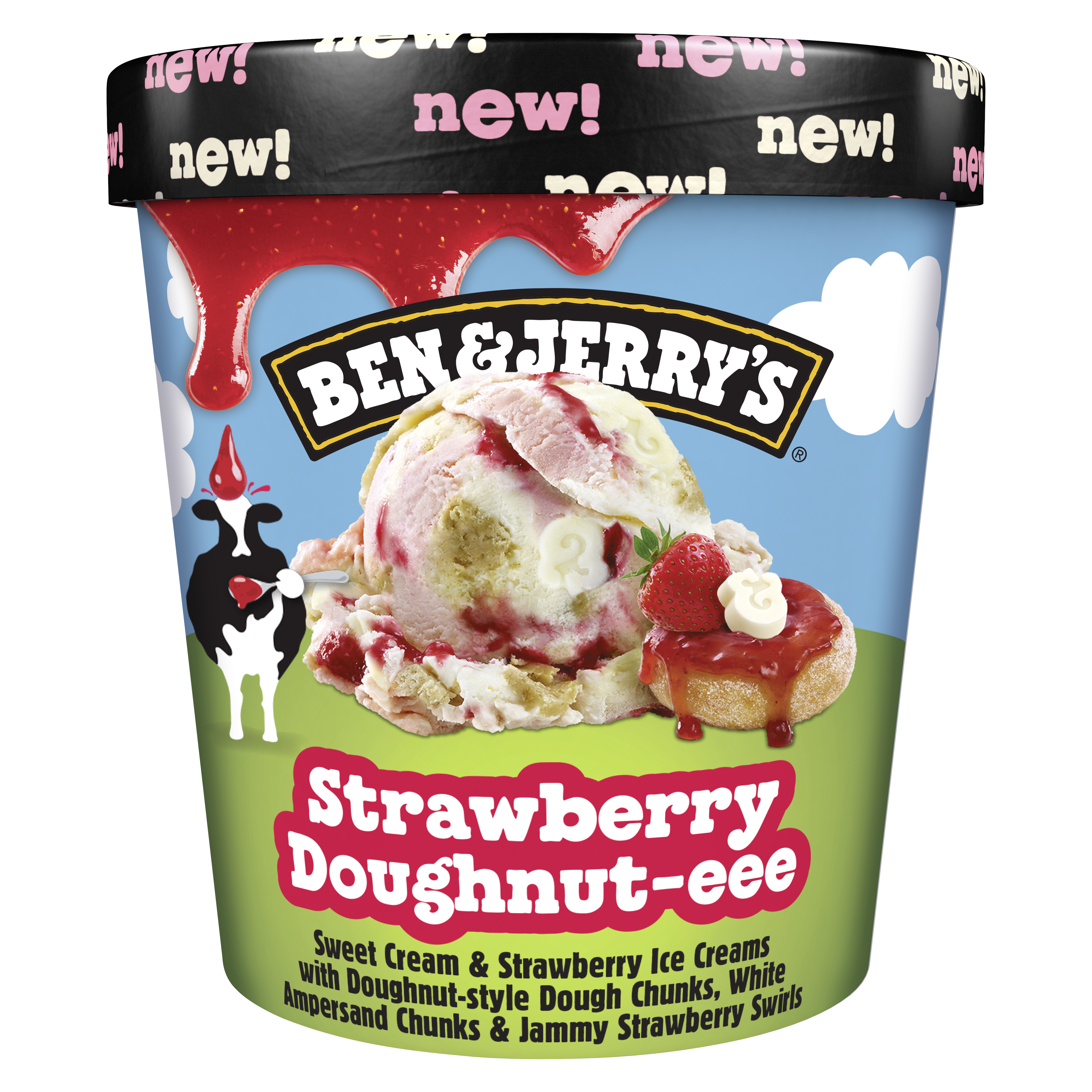 Ben&Jerry'S Lody Strawberry Doughnute 465 Ml