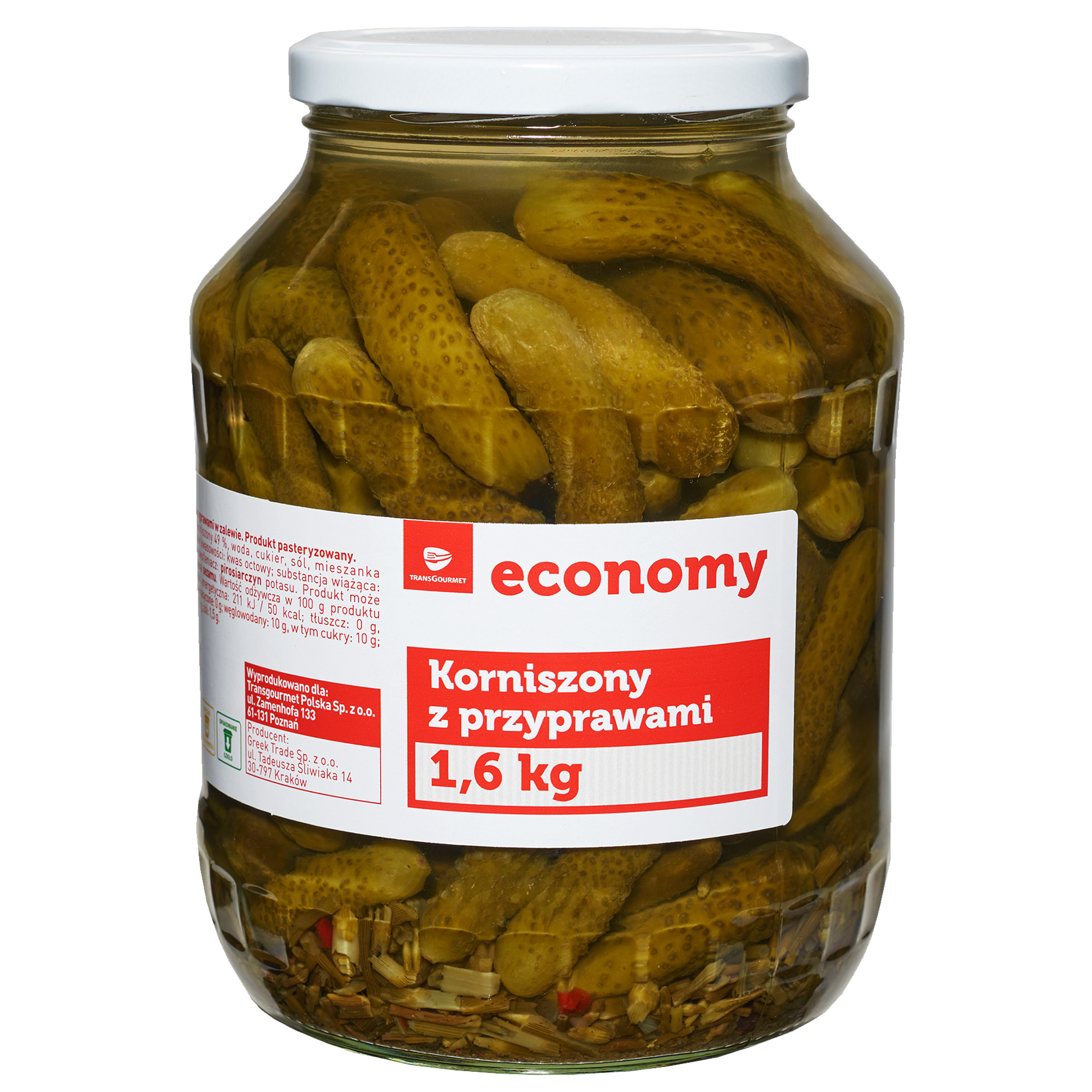 Tge Korniszony Z Przyprawami 1,6 Kg