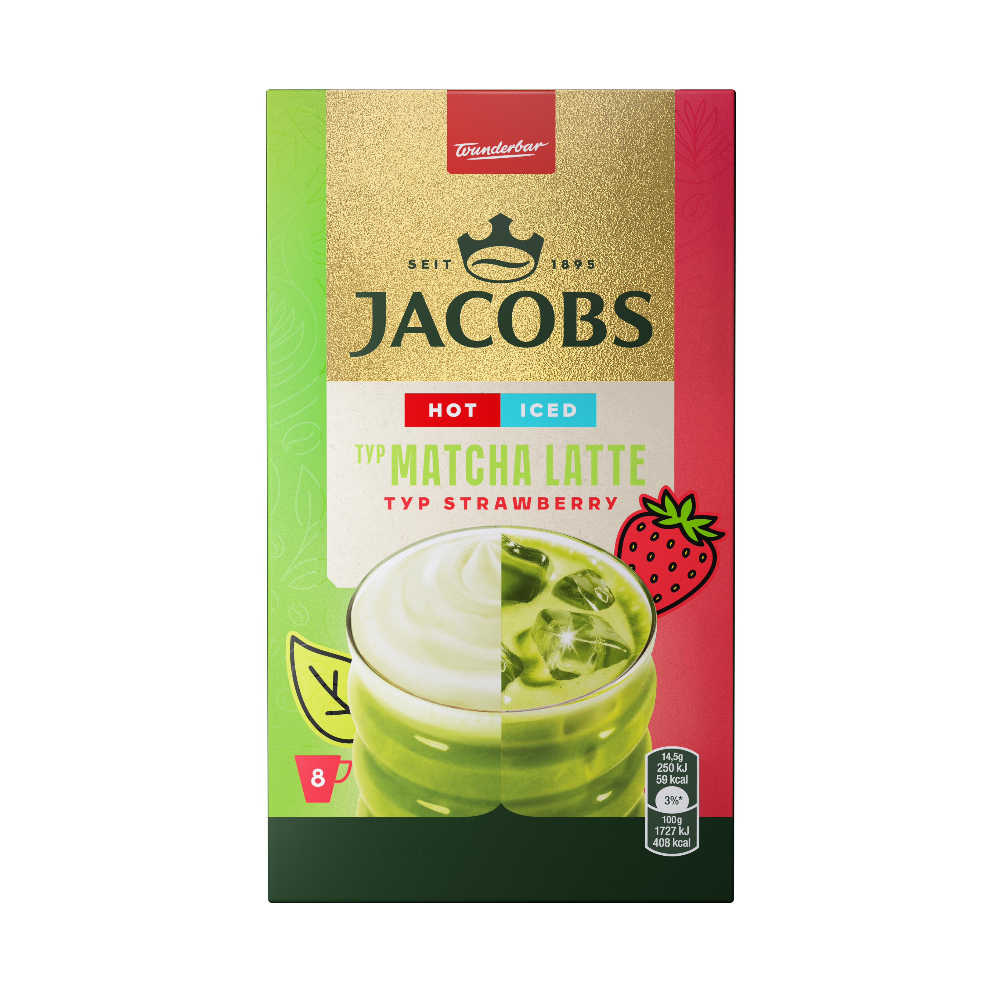 Jacobs Strawberry Matcha Latte 14,5G X 8
