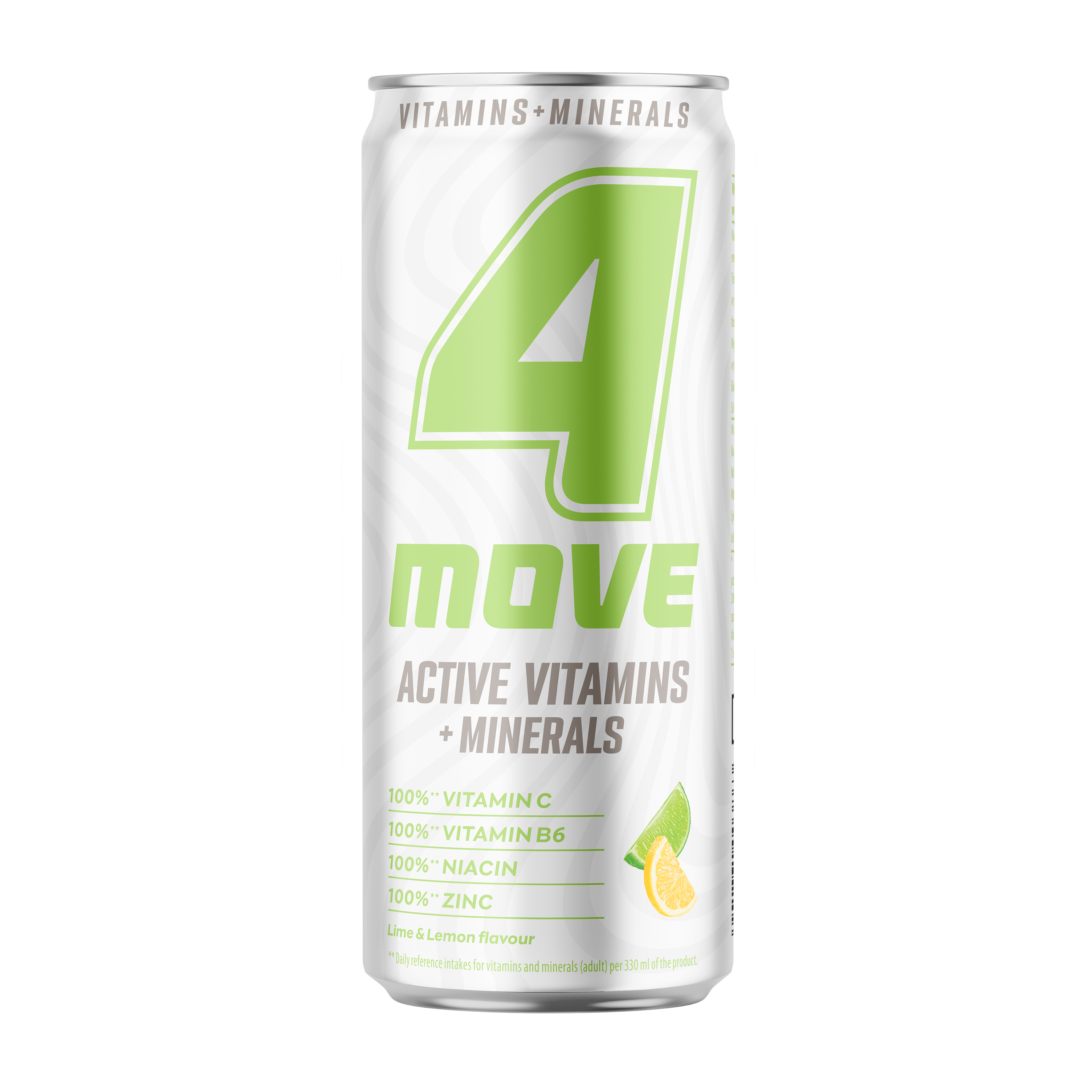4Move Active Vitamins + Minerals Lime & Lemon Flavour Puszka 330 Ml
