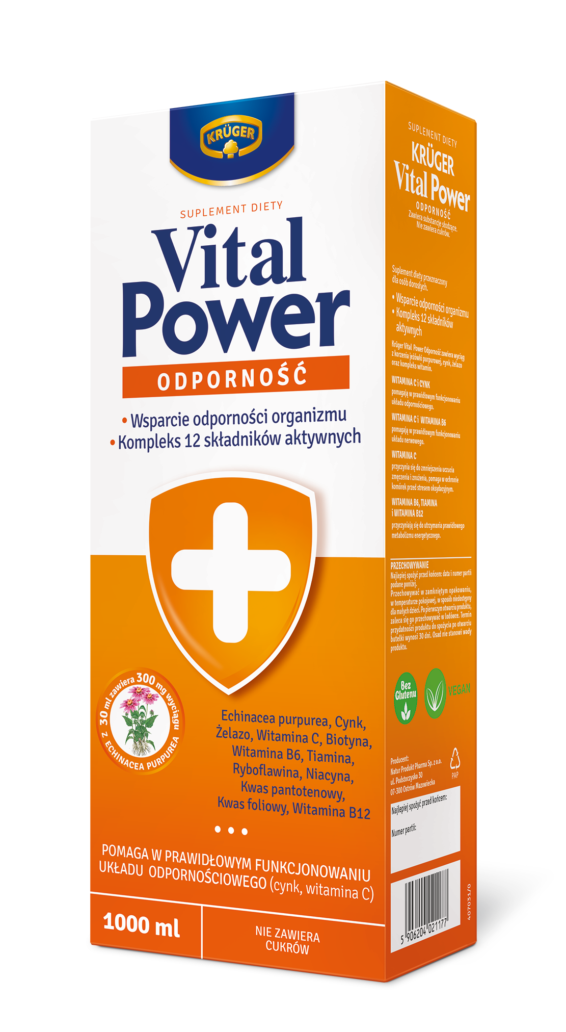 Kruger Vital Power Tonik Odporność, 1000Ml