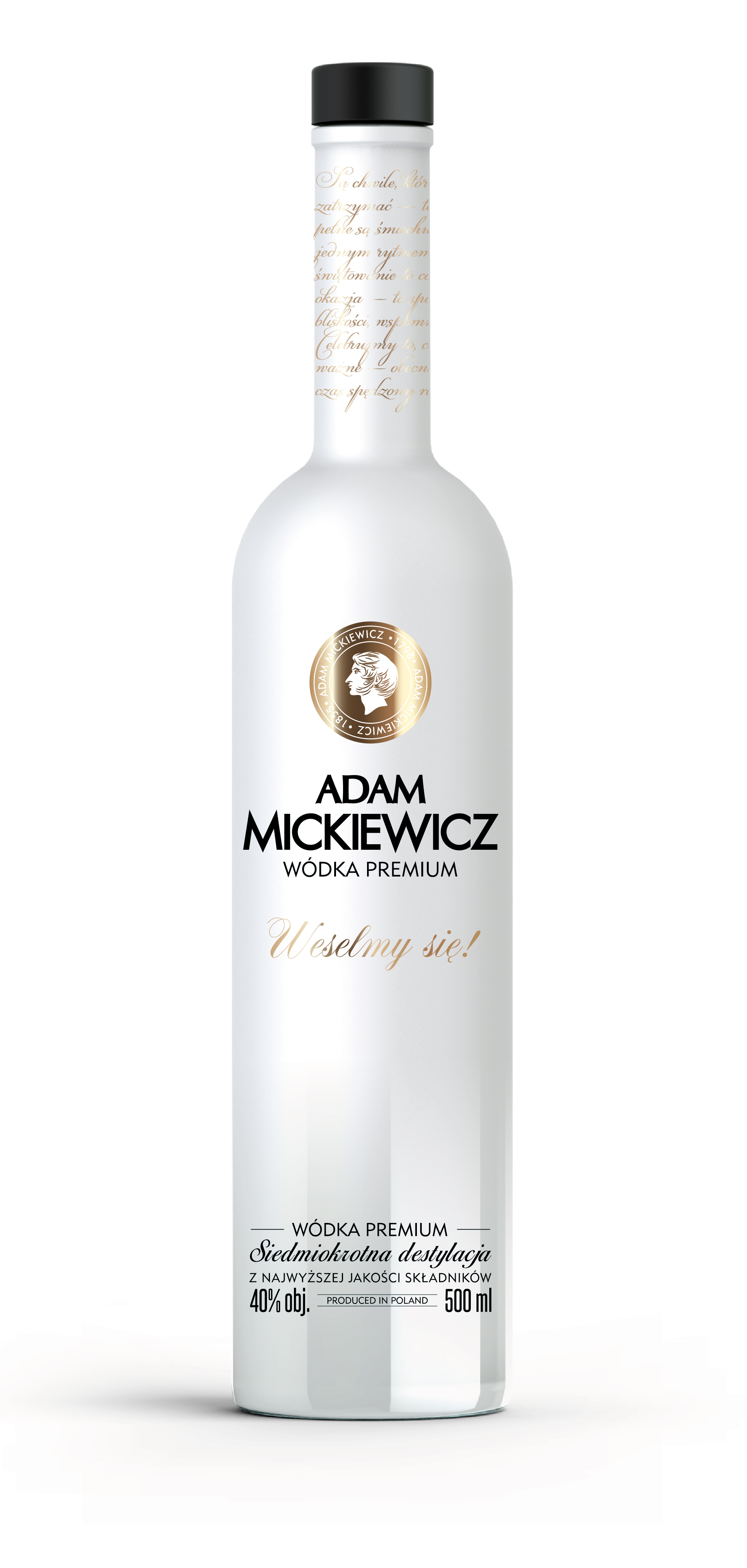 Wódka Adam Mickiewicz 40% 500Ml "Weselmy Się"