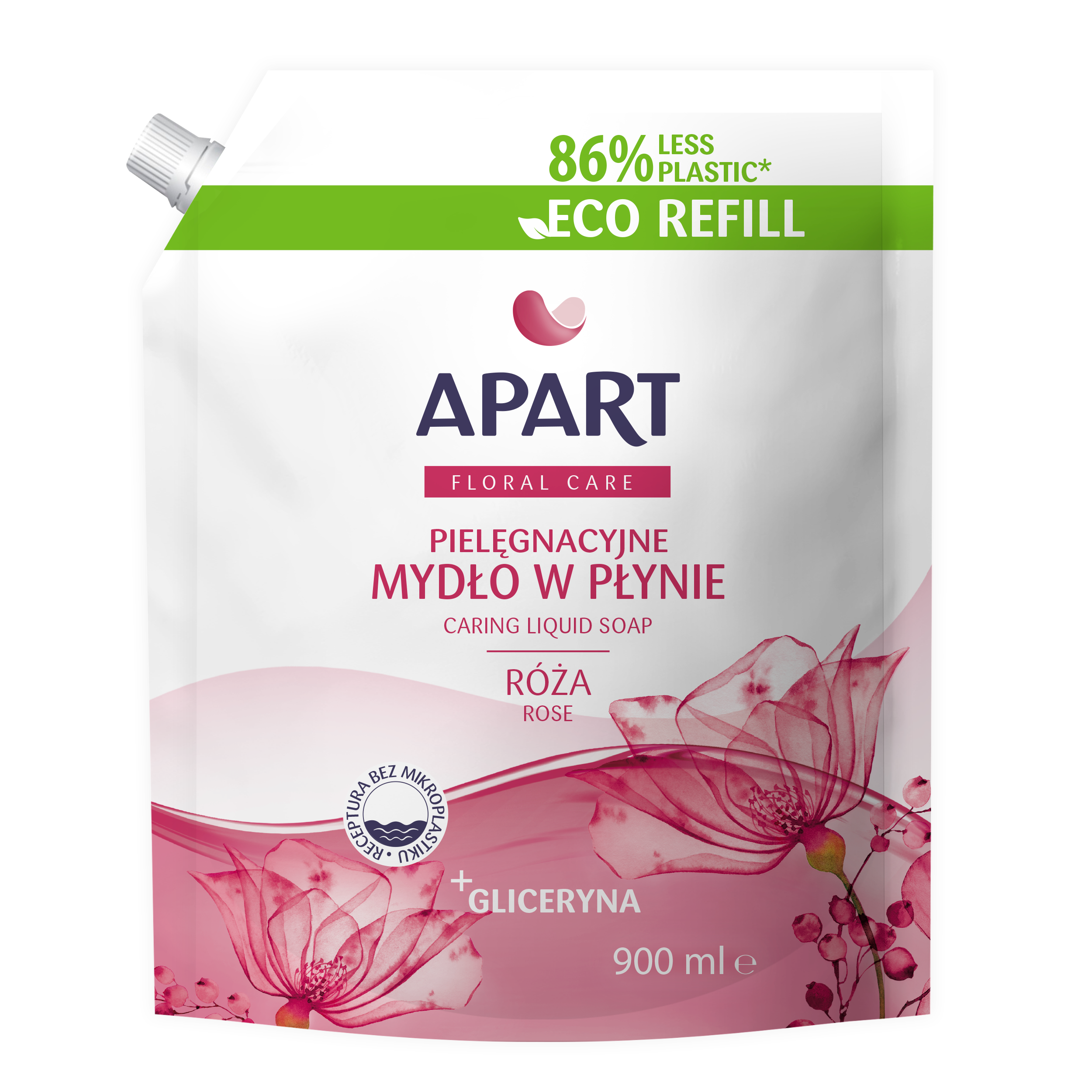 Apart Floral Care Pielęgnacyjne Mydło W Płynie 900Ml Refill Róża