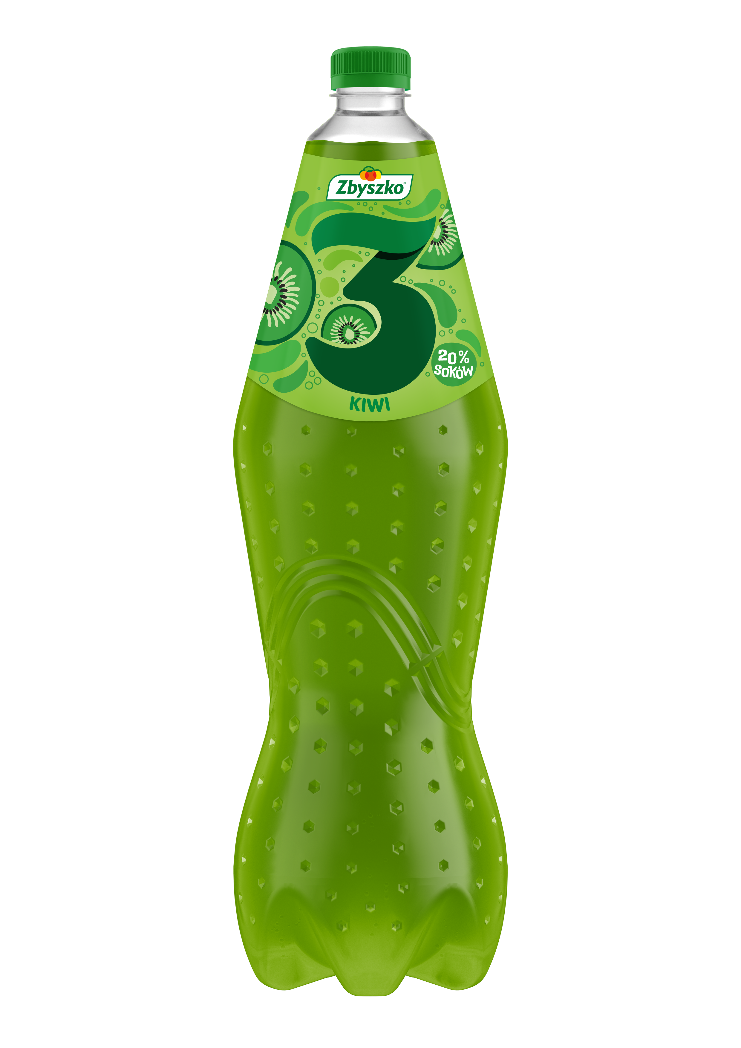 Zbyszko 3 Owoce Kiwi 1,75L Gazowany ( Kaucja )