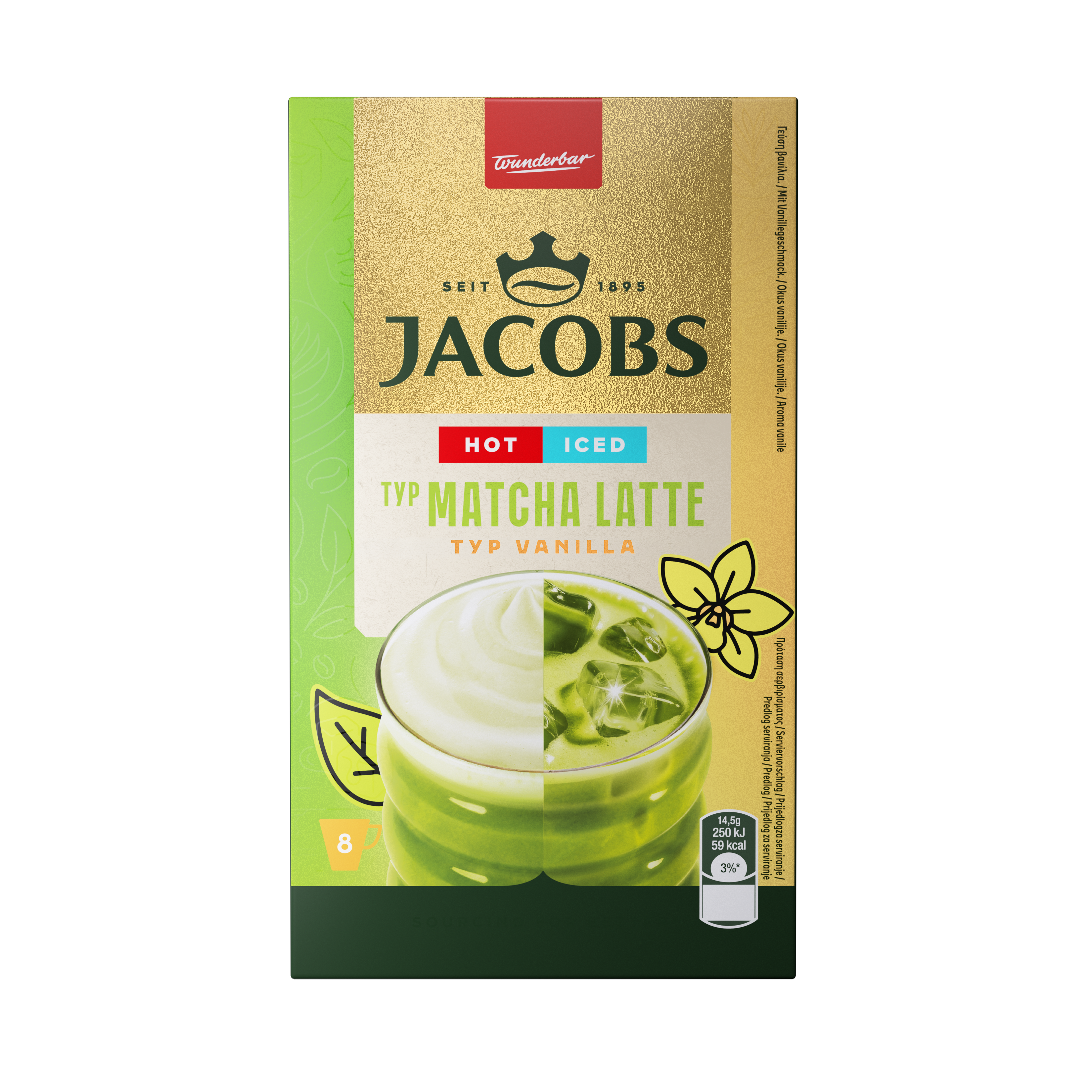 Jacobs Vanilla Matcha Latte 14,5G X 8