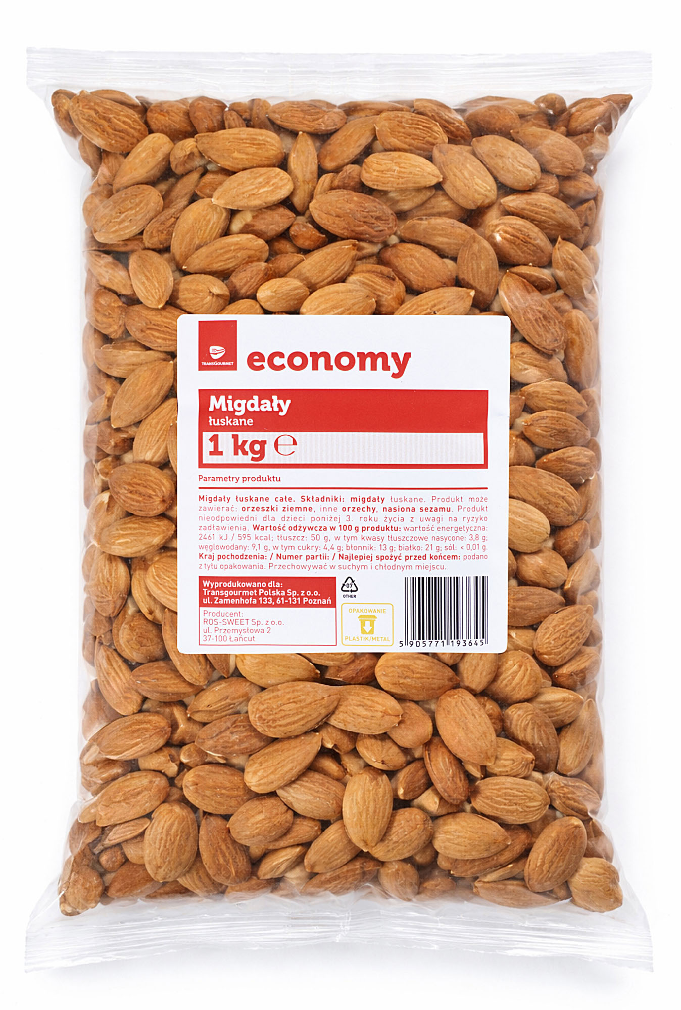 Tge Migdały Łuskane 1Kg