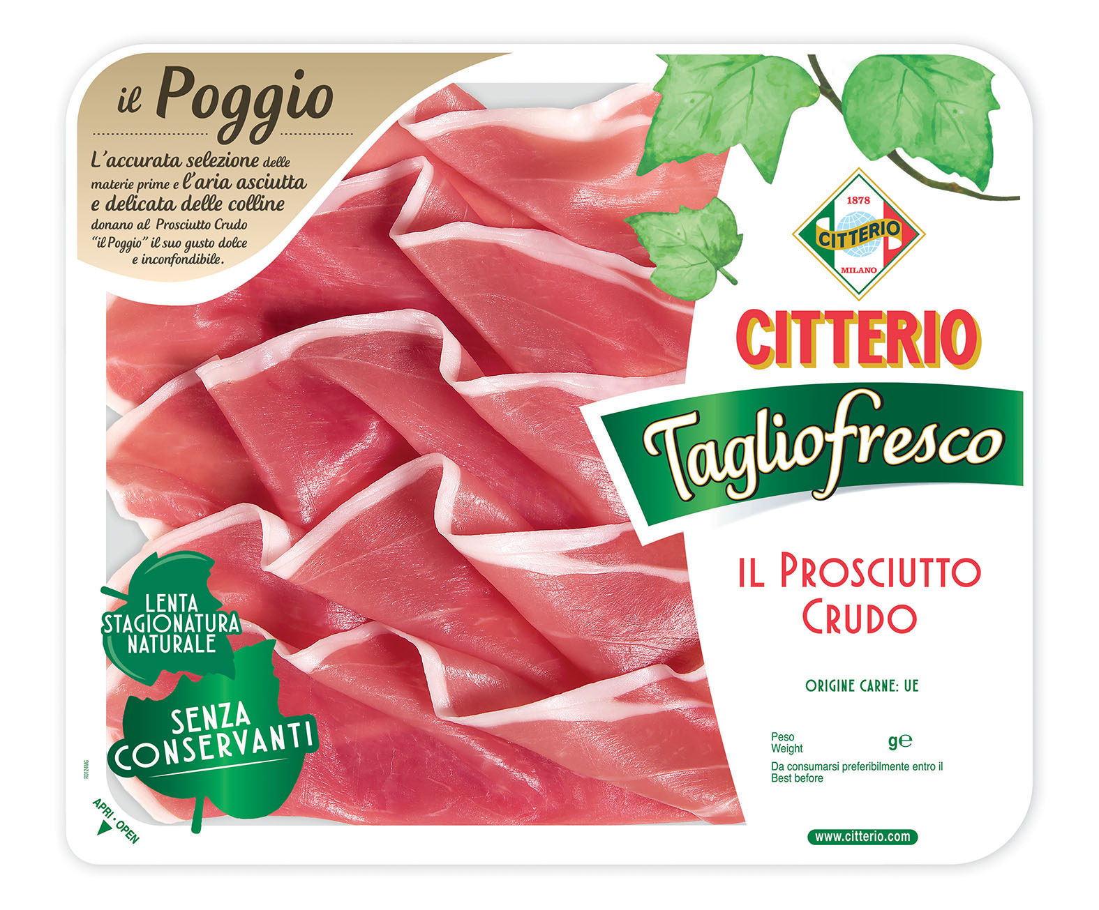 Prosciutto Crudo Il Poggio 100 G G.Citterio