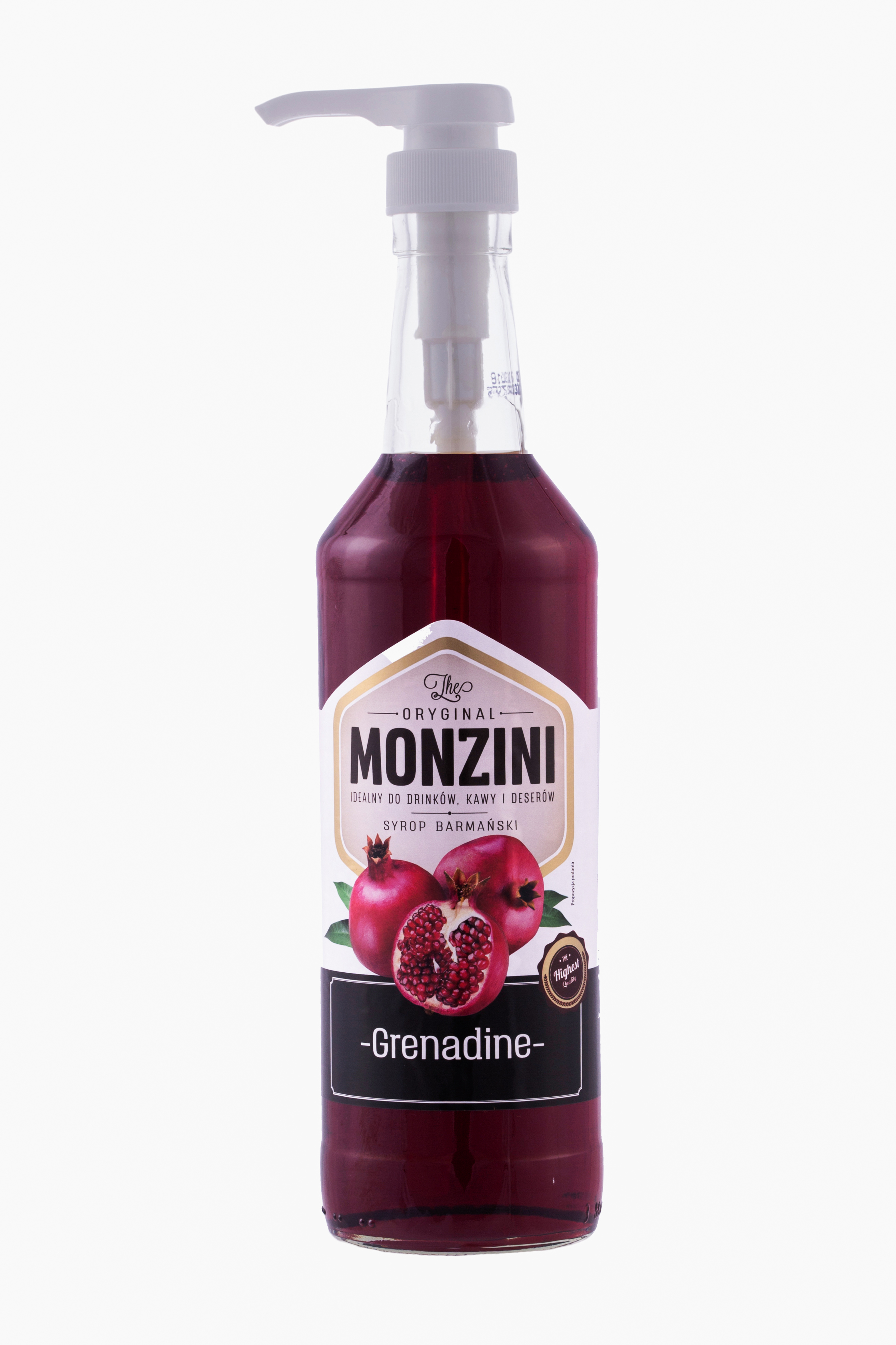 Syrop Monzini Grenadine 1L Z Pompką