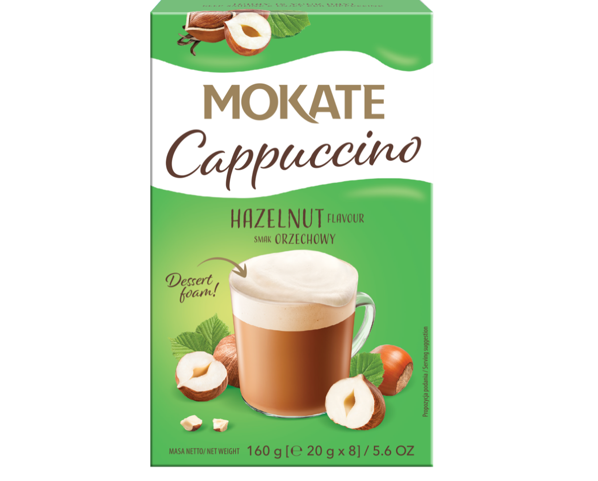 Mokate Cappuccino O Smaku Orzechowym 160 G (20 G X 8)