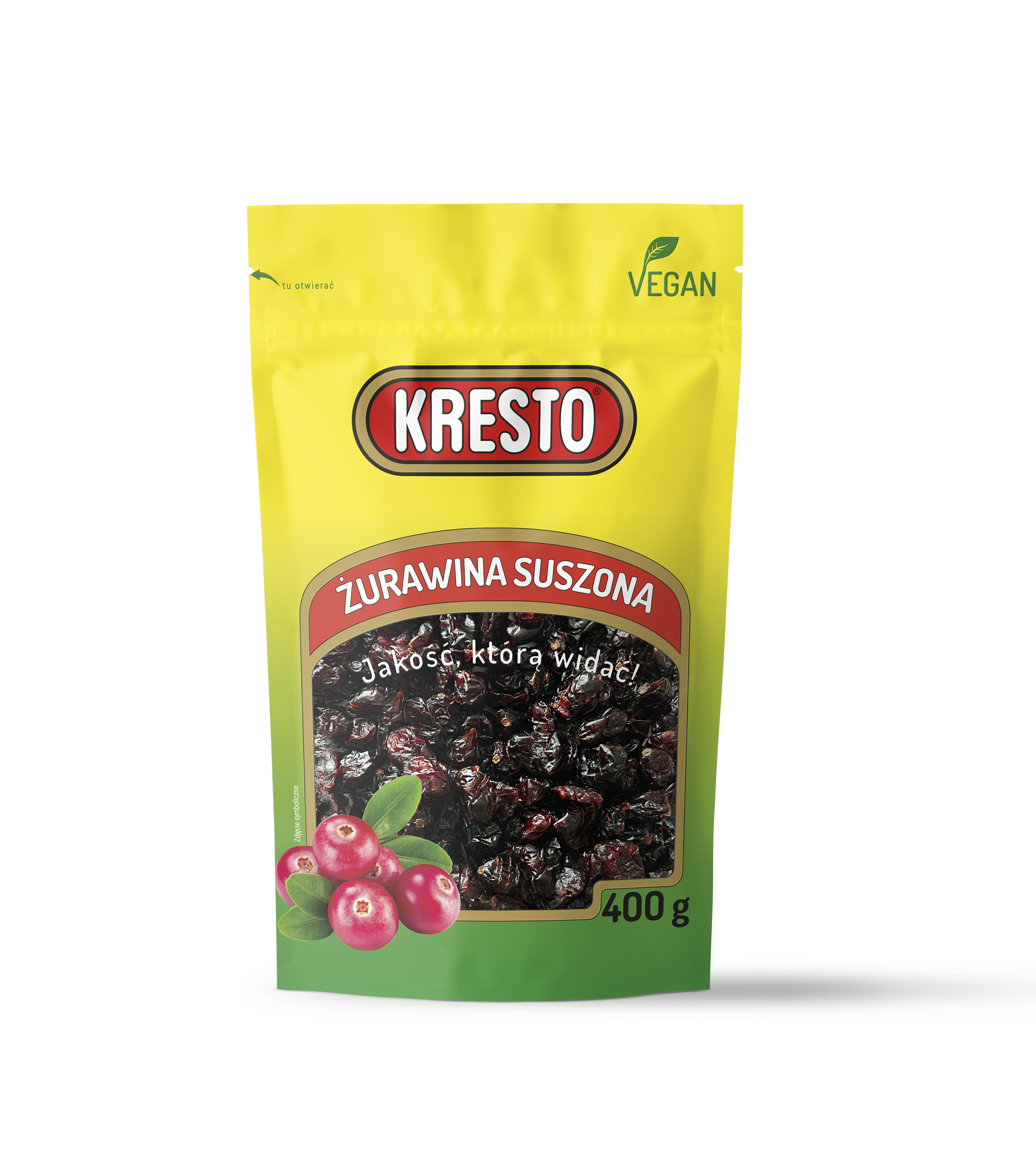 Kresto Żurawina Suszona Całe Owoce 400G