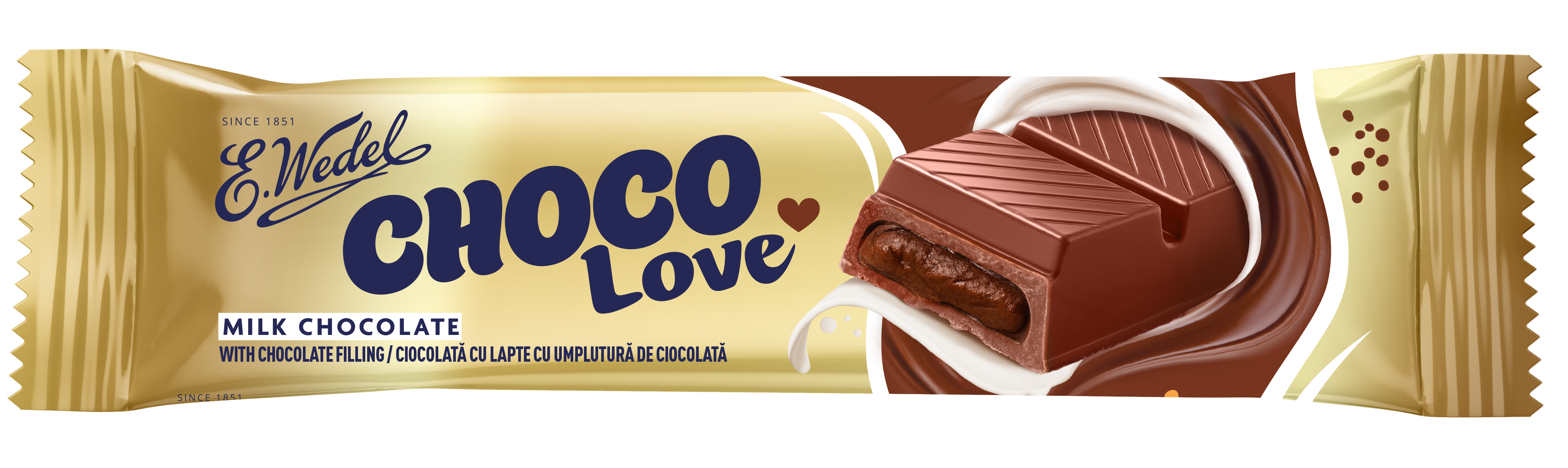 E.Wedel Baton Choco Love W Czekoladzie Mlecznej 45G