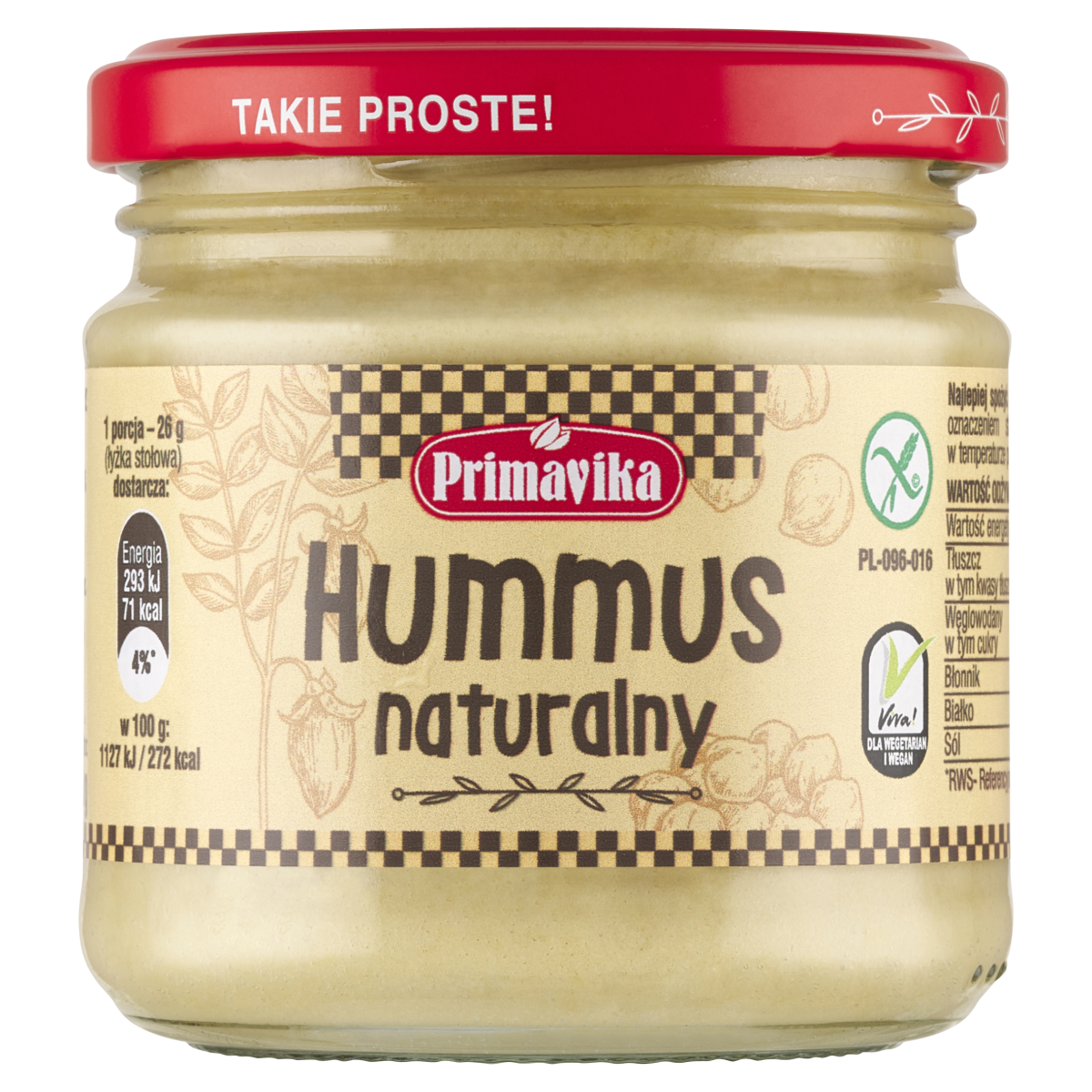 Primavika Hummus Naturalny 160 G