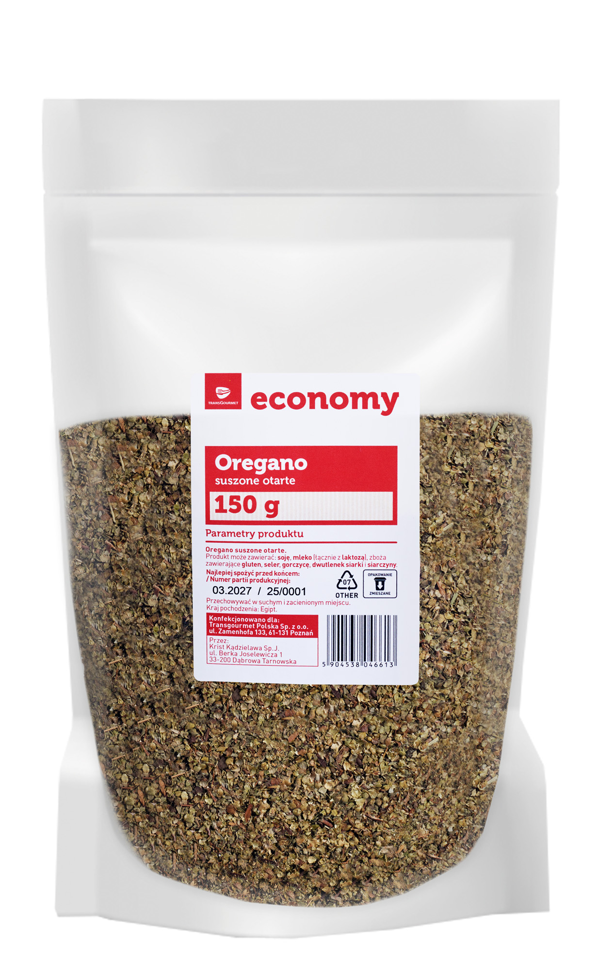 Tge Oregano Suszone Otarte 150G