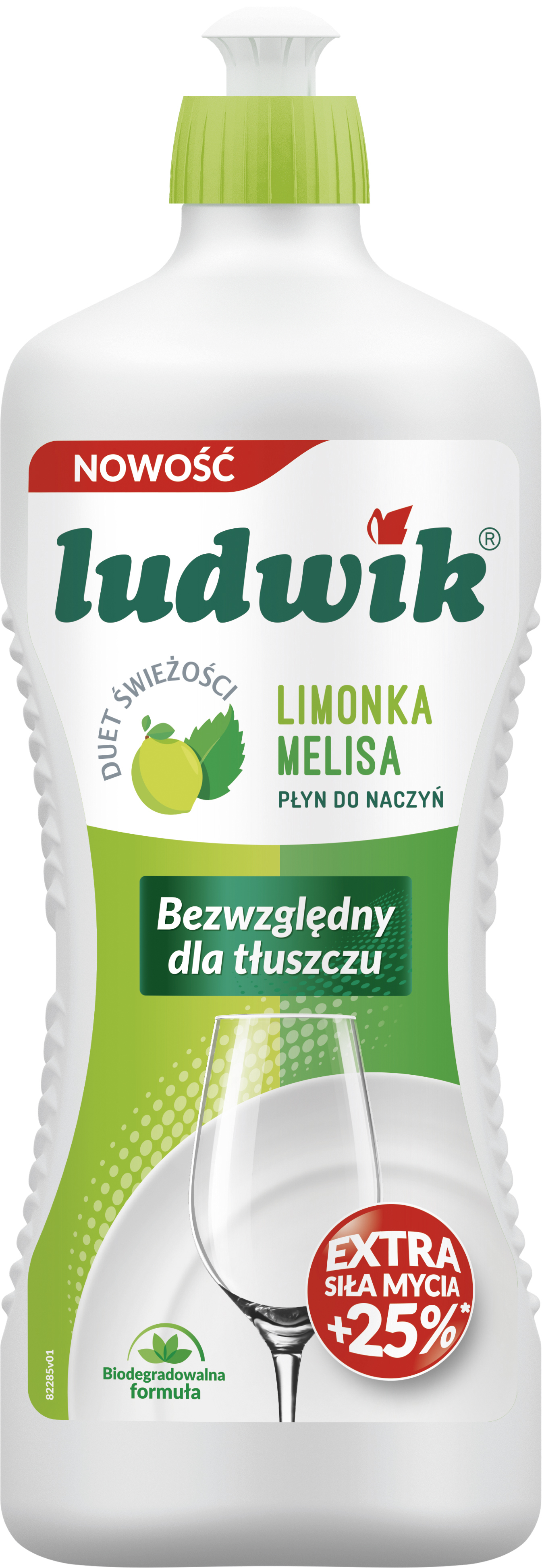 Ludwik Płyn Do Mycia Naczyń 900G - Limonka Z Melisą