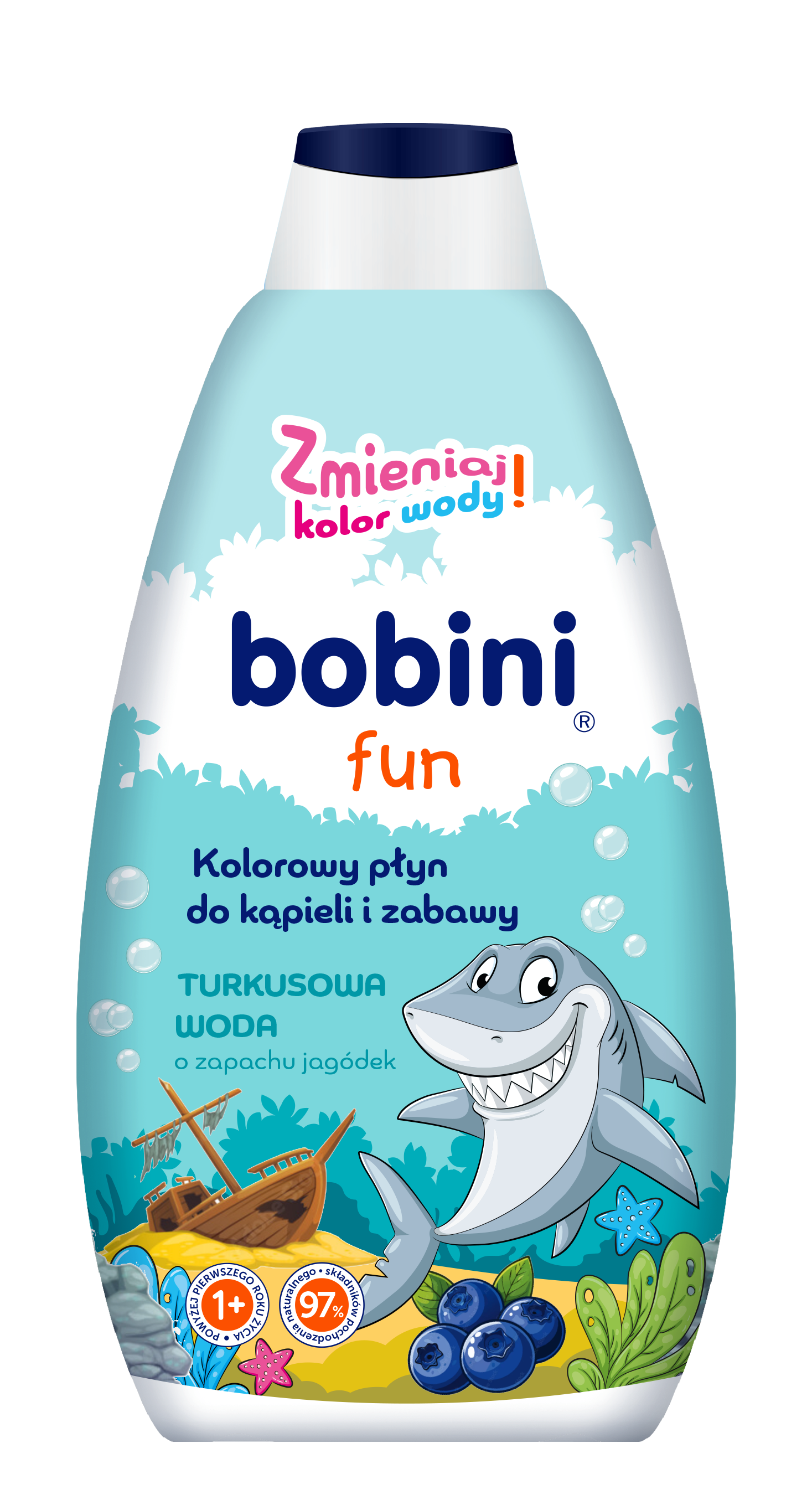 Bobini Fun Płyn Do Kąpieli I Zabawy Turkusowa Woda 500Ml