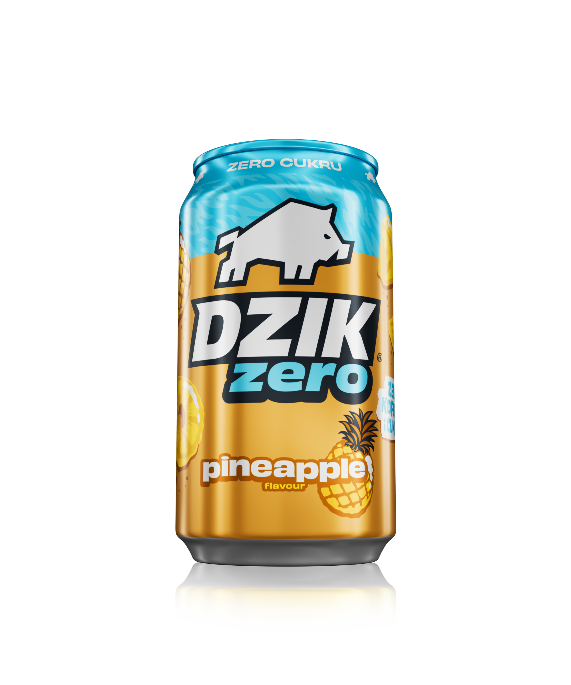 Dzik Zero Pineapple 330 Ml - Napój Gazowany
