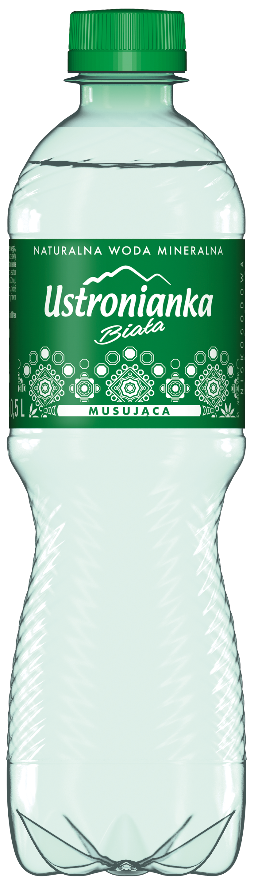 Ustronianka Biała Naturalna Woda Mineralna Musująca 0,5L Kaucja