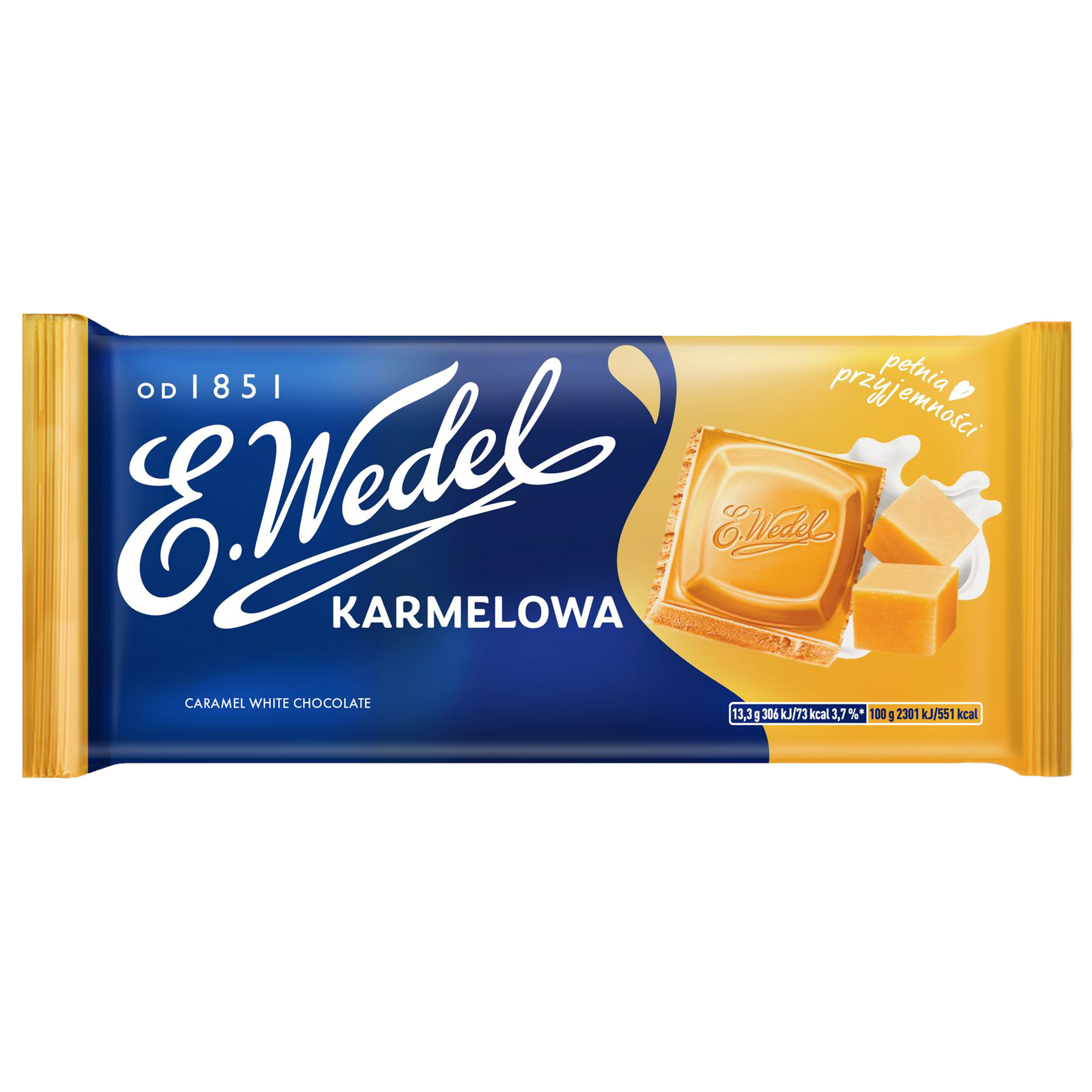 E.Wedel Czekolada Biała Karmelowa 80G