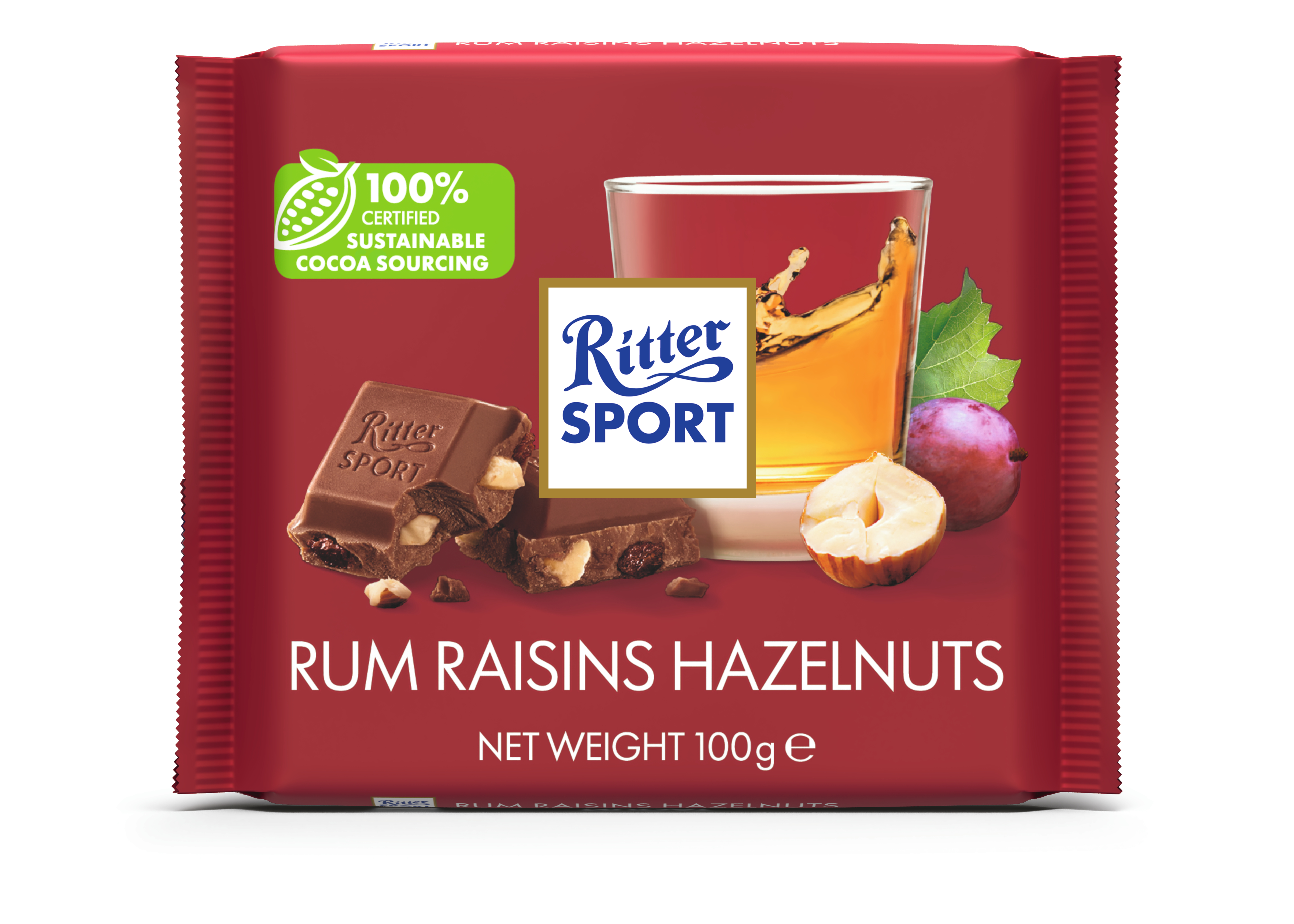 Ritter Sport Czekolada Mleczna Z Rumem I Bakaliami 100G