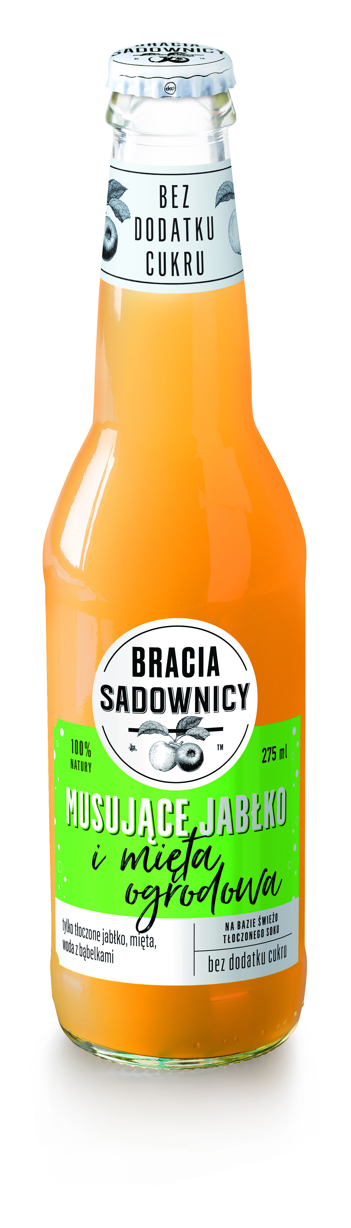 Bracia Sadownicy Napój Musujący 275Ml Jabłko I Mięta