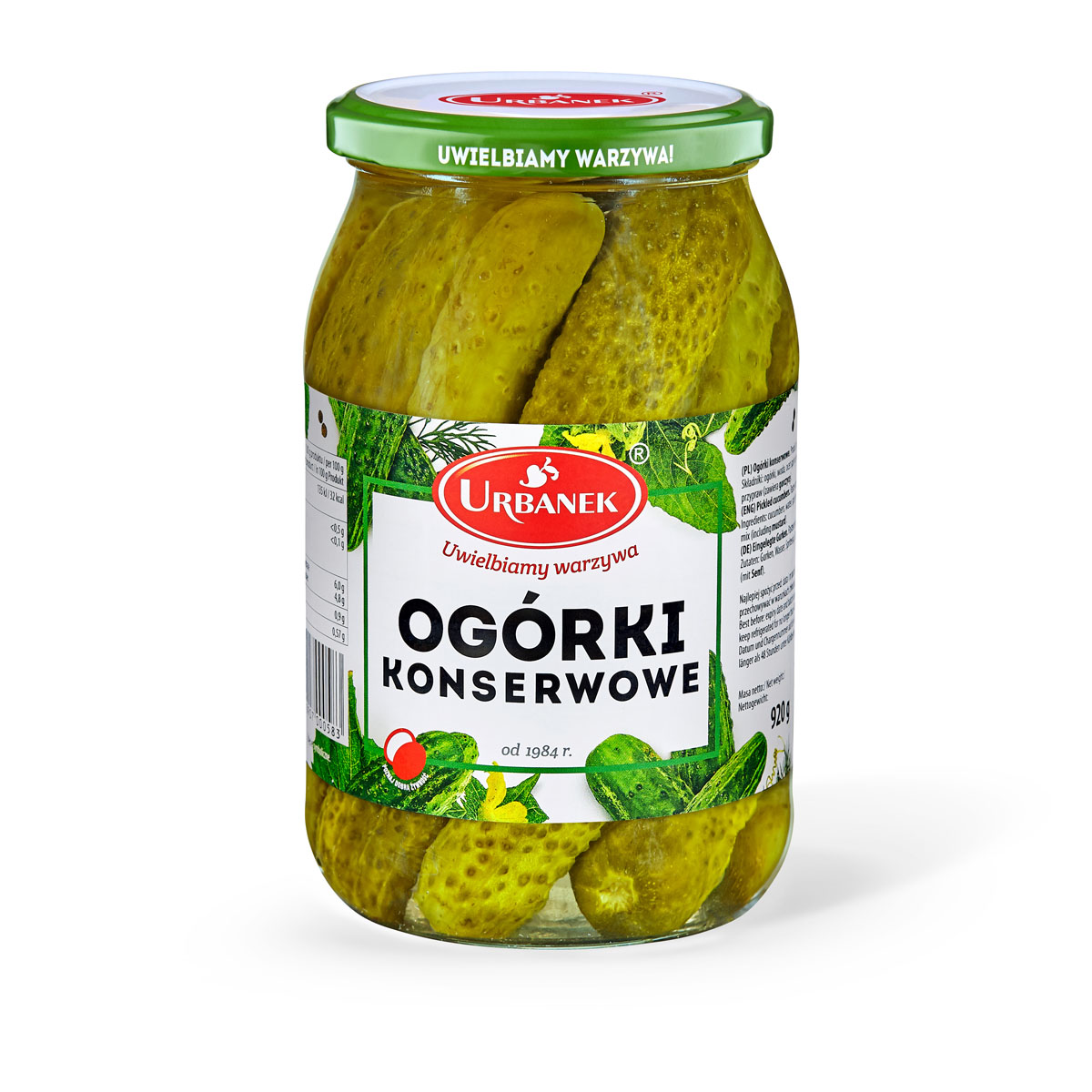 Ogórki Konserwowe 920G Urbanek