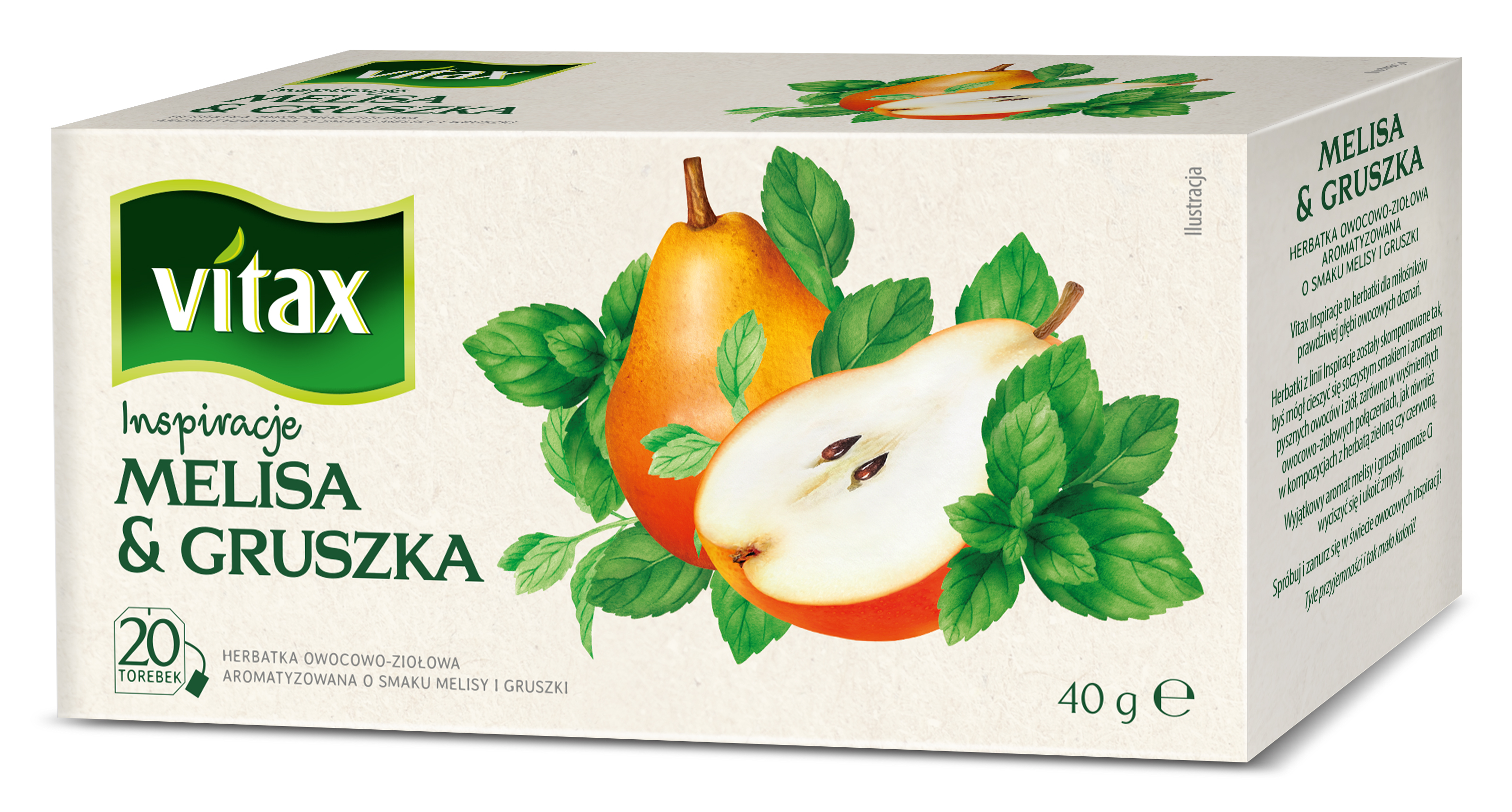 Herbata Vitax Inspiracje Melisa&Gruszka 20 Torebek X 2G
