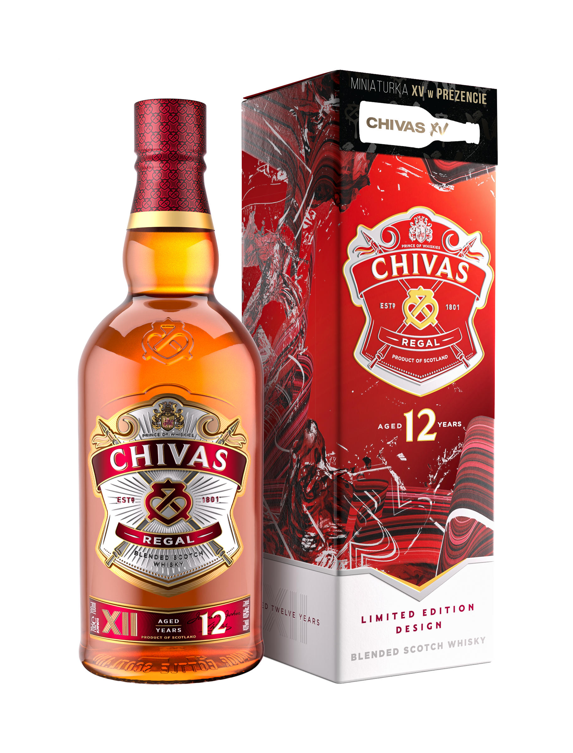 Whisky Chivas Regal 12Yo 700 Ml + Miniaturka Cr Xv 0,05L