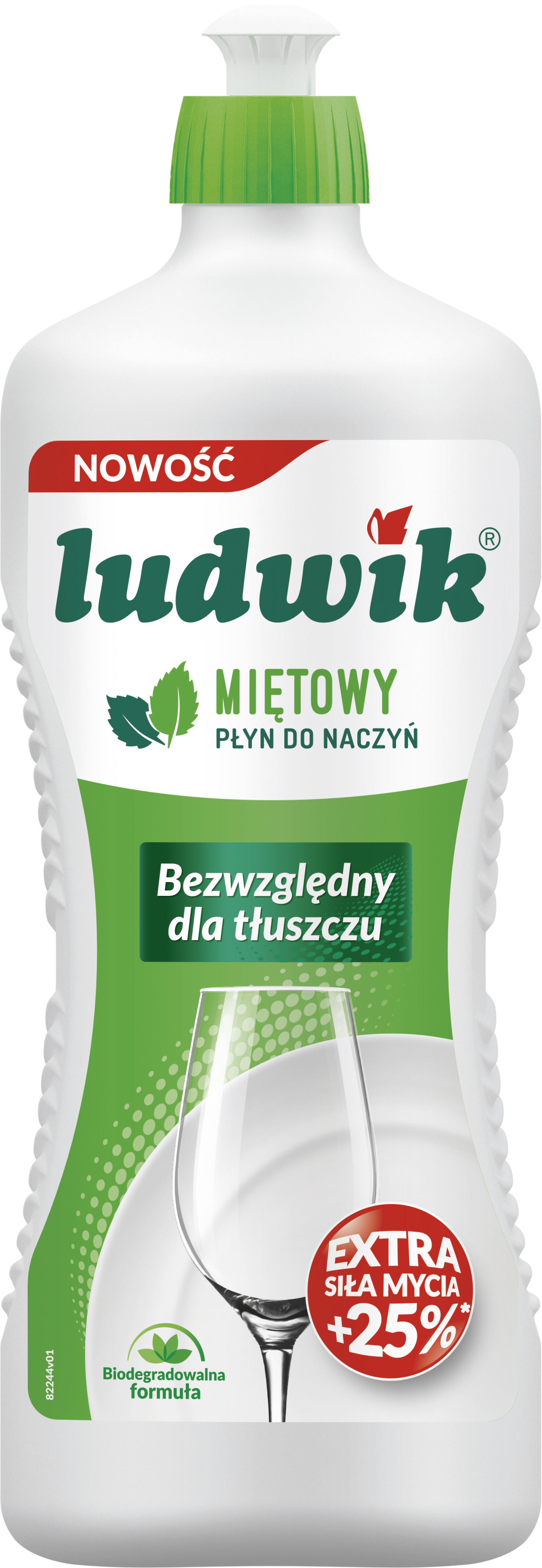 Ludwik Płyn Do Mycia Naczyń 900G - Miętowy