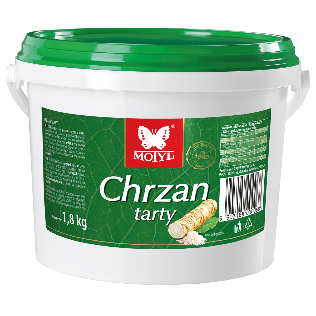 Chrzan Tarty Motyl 1,8Kg