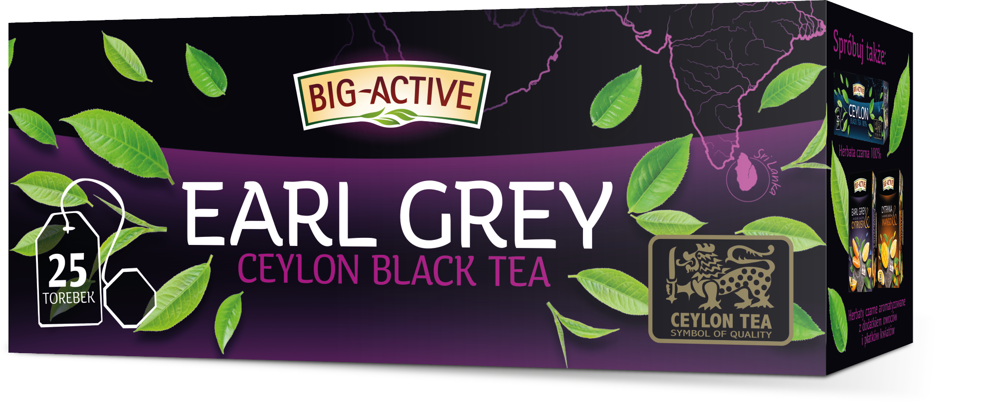 Herbata Big-Active Earl Grey Pure Ceylon 25 Torebek