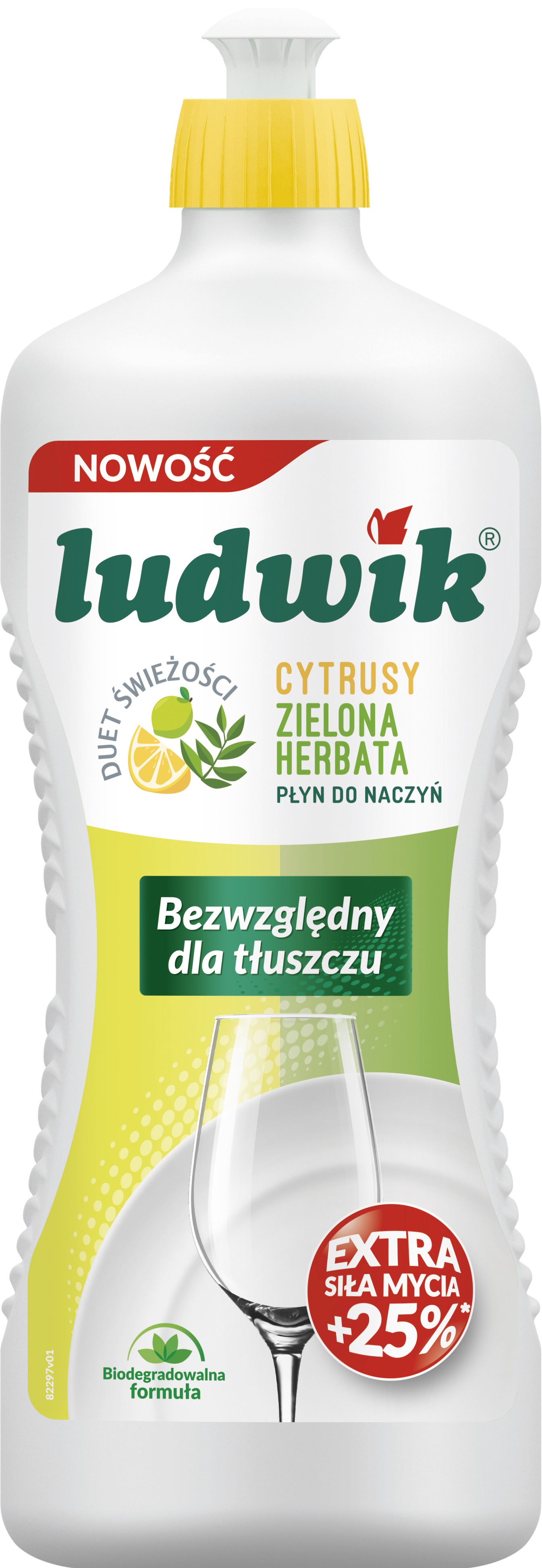 Ludwik Płyn Do Mycia Naczyń 900G - Cytrusy Z Zieloną Herbatą