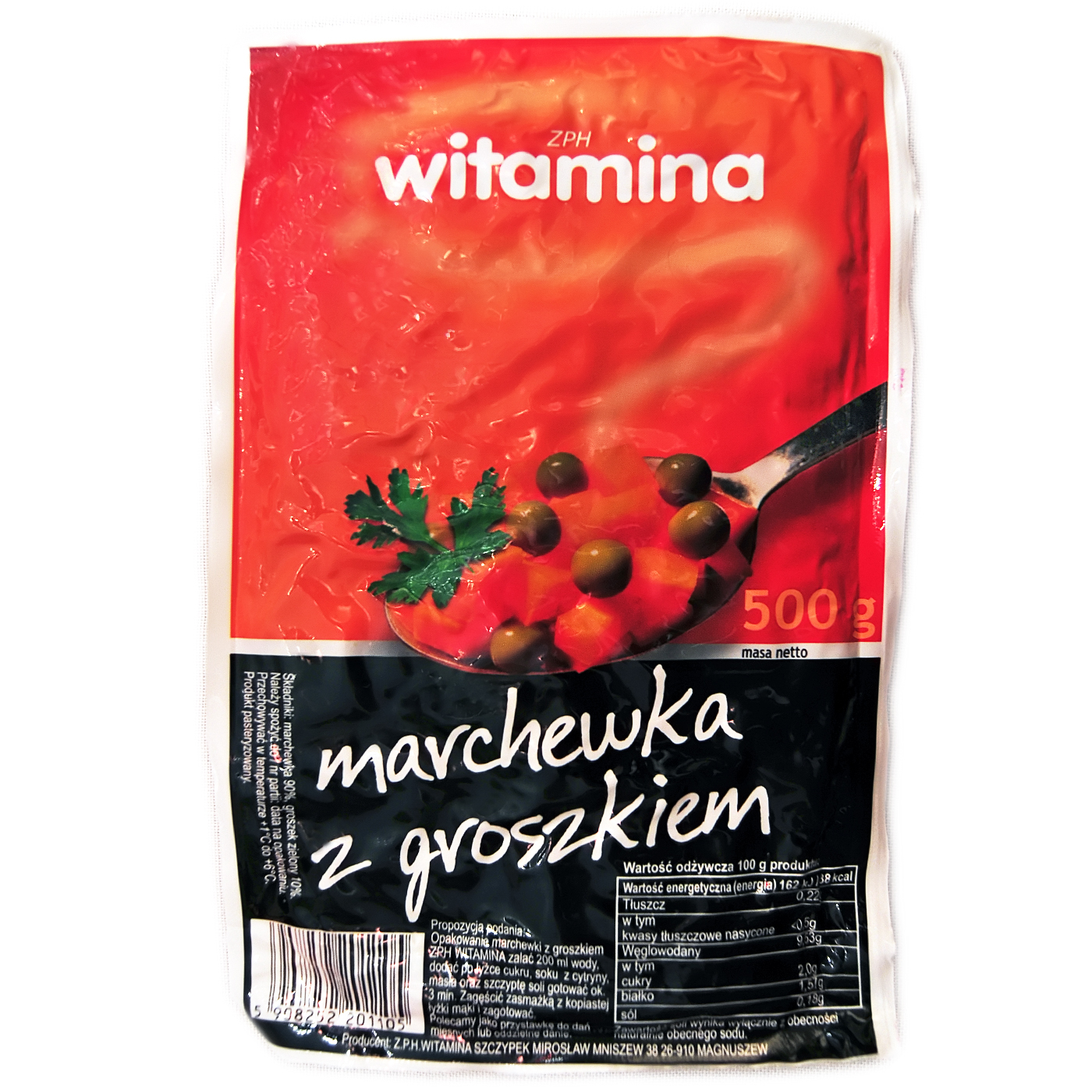 Marchewka Z Groszkiem Pasteryzowana Polska 500G